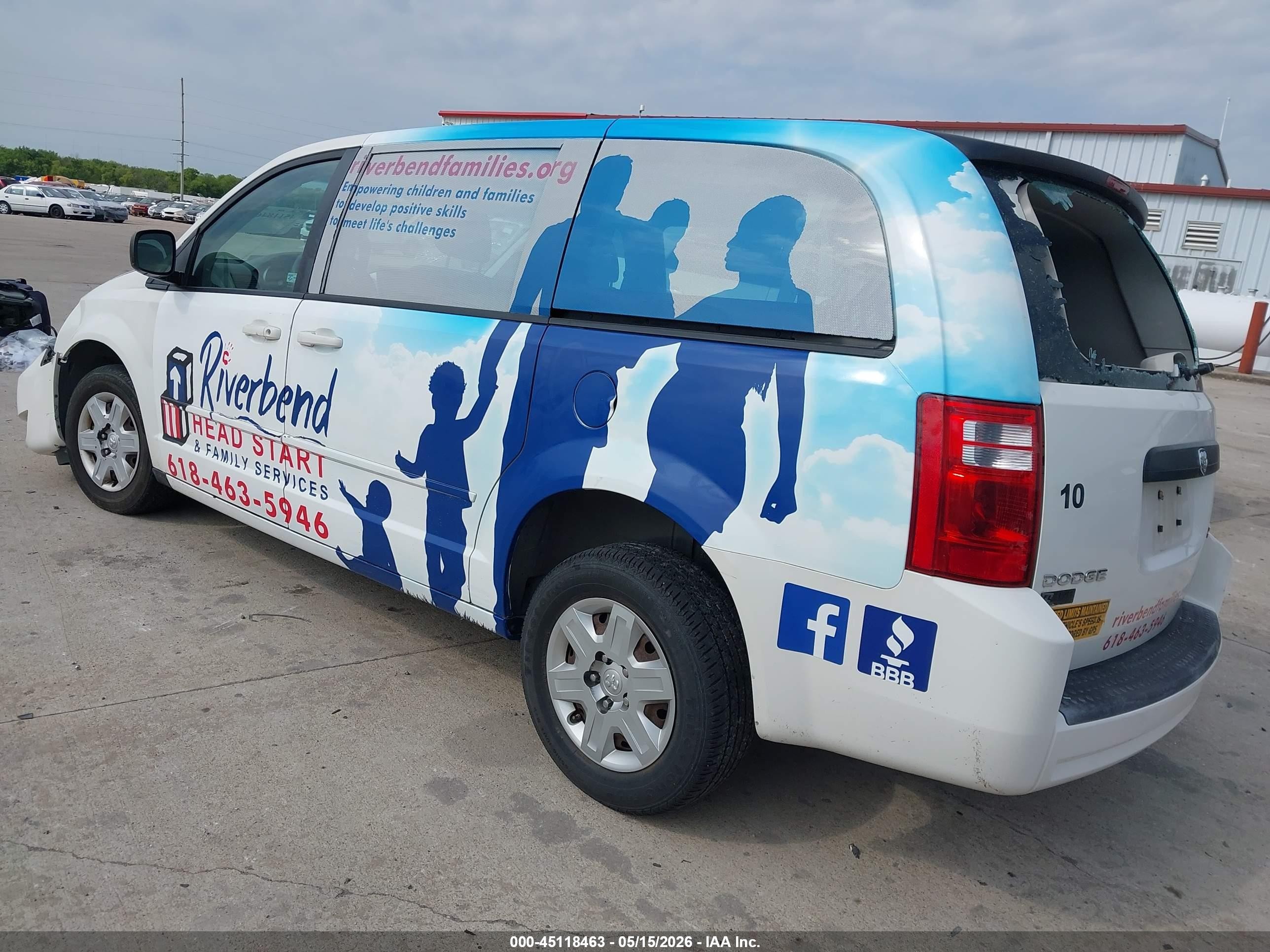 2010 Dodge Grand Caravan Se White vin: 2D4RN4DE1AR160680