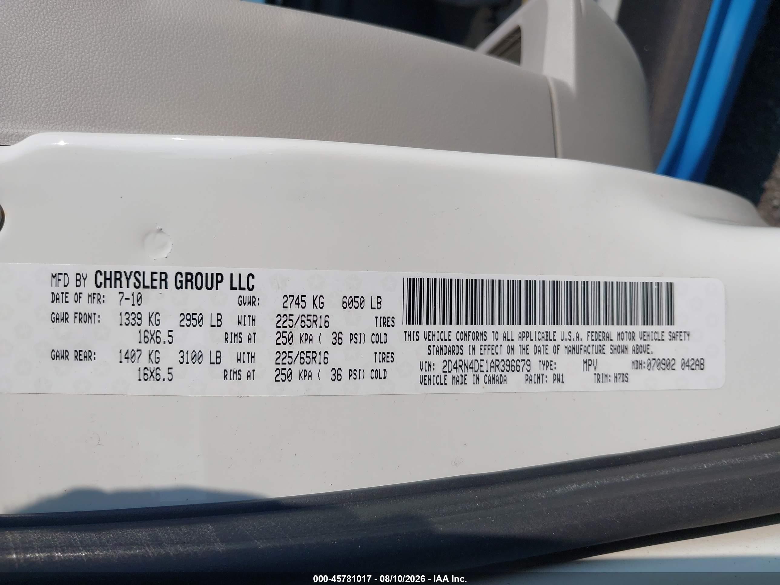 2010 Dodge Grand Caravan Se Black vin: 2D4RN4DE1AR396679