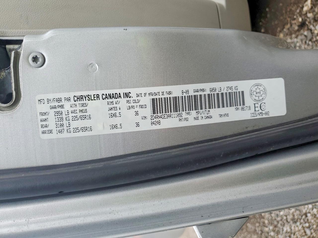 2010 Dodge Grand Caravan Se Silver vin: 2D4RN4DE3AR111092