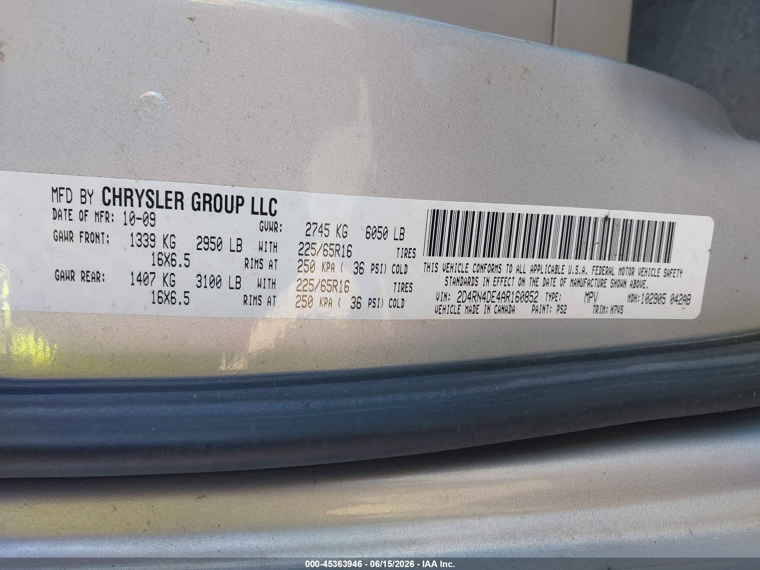 2010 Dodge Grand Caravan Se Silver vin: 2D4RN4DE4AR160852