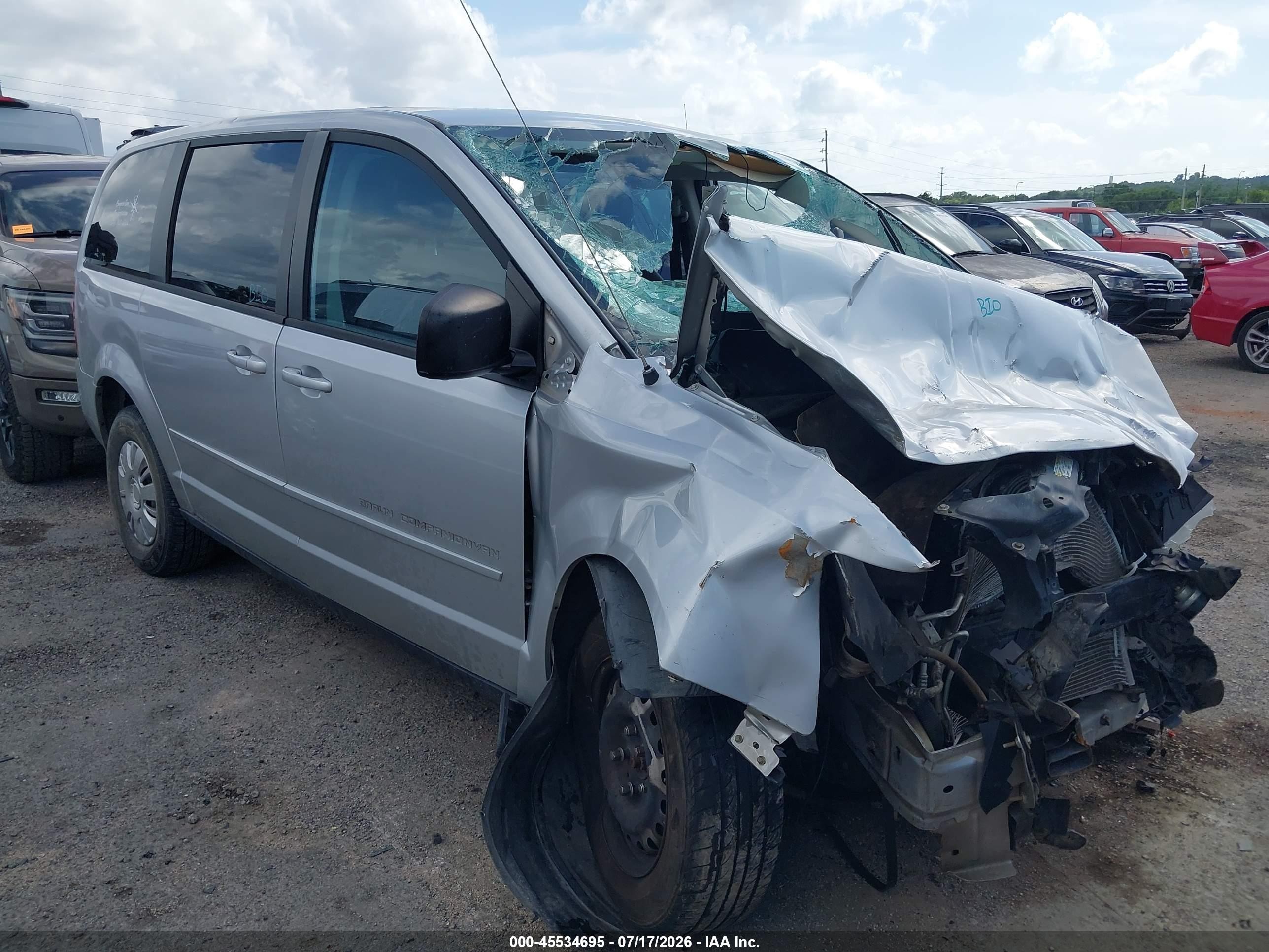 2010 Dodge Grand Caravan Se Silver vin: 2D4RN4DE4AR211539