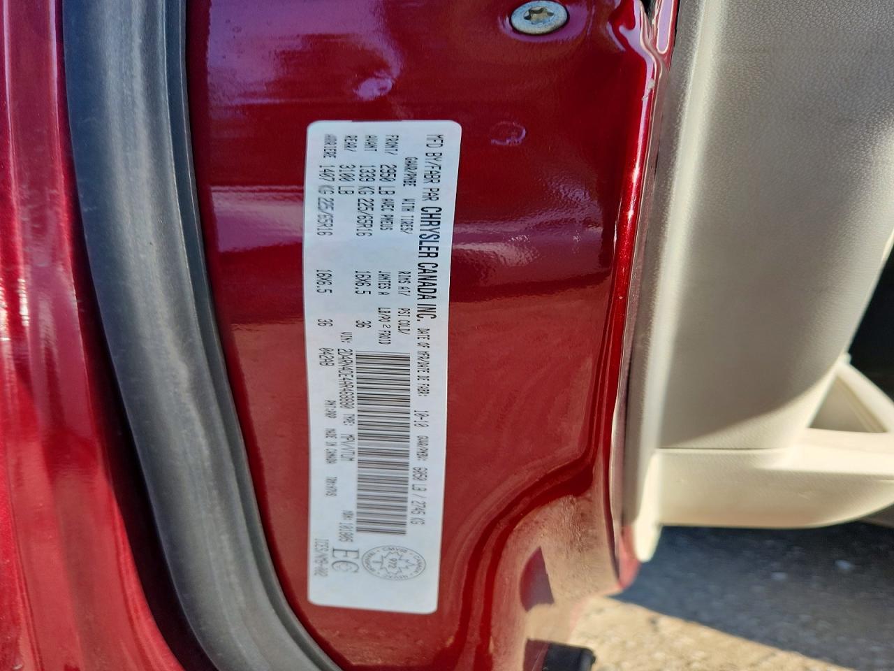 2010 Dodge Grand Caravan Se Red vin: 2D4RN4DE4AR468880