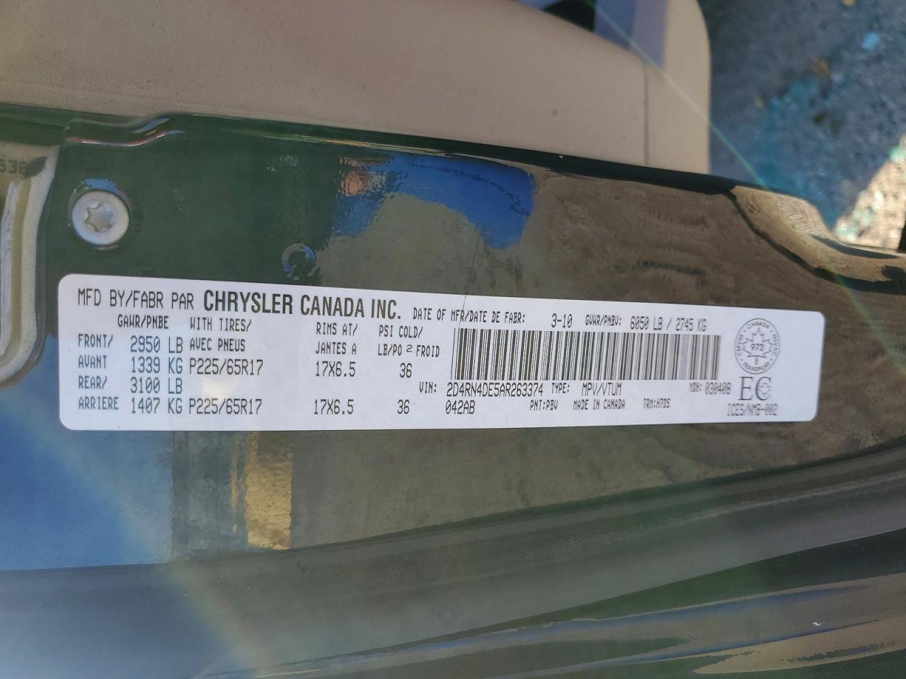 2010 Dodge Grand Caravan Se Black vin: 2D4RN4DE5AR263374