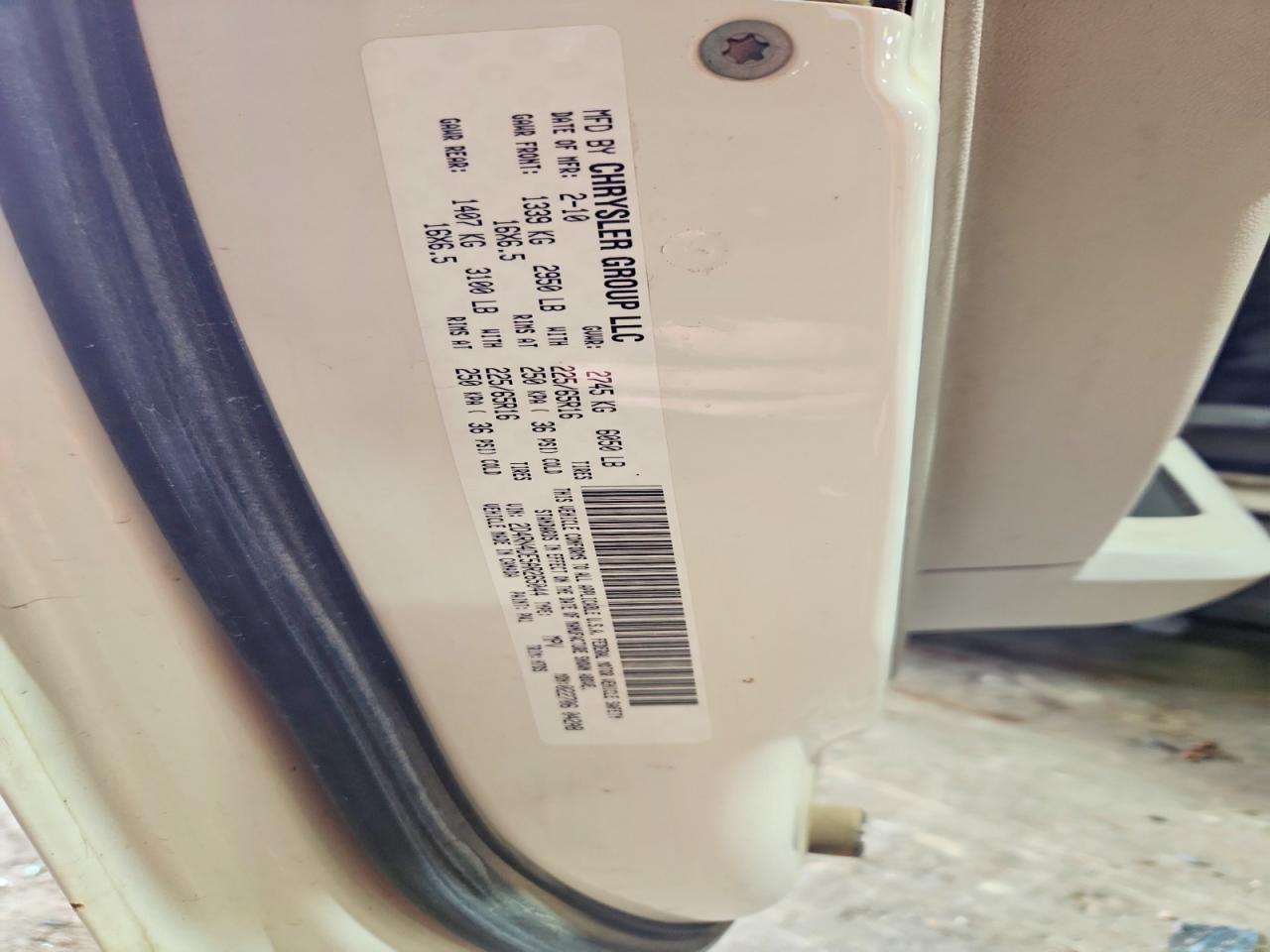2010 Dodge Grand Caravan Se White vin: 2D4RN4DE5AR265044