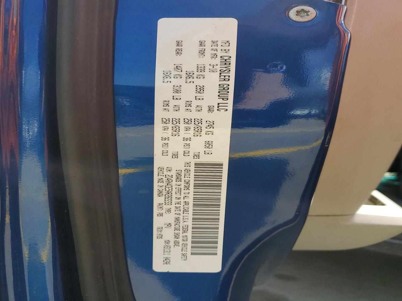 2010 Dodge Grand Caravan Se Blue vin: 2D4RN4DE5AR282233