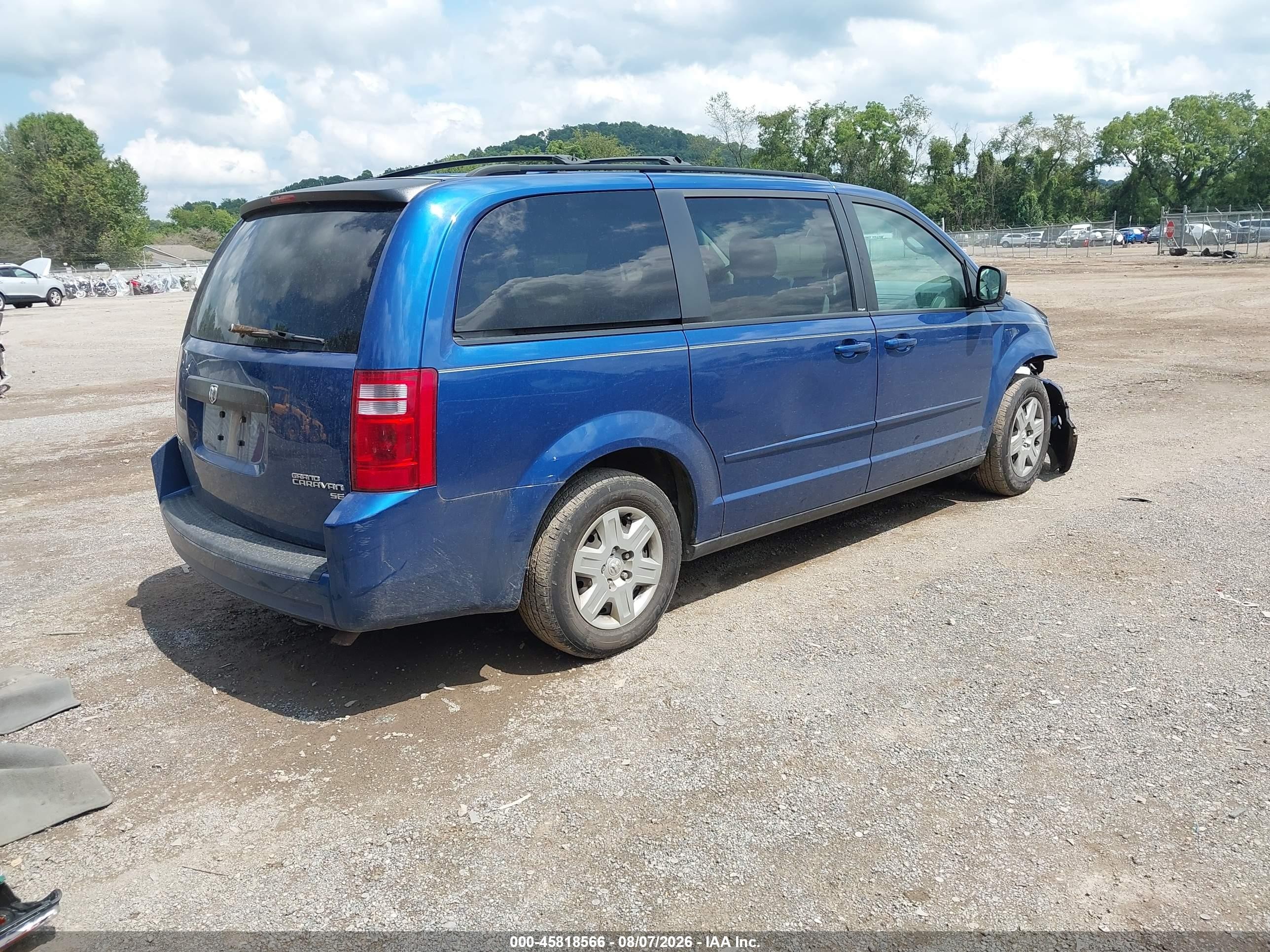 2010 Dodge Grand Caravan Se Blue vin: 2D4RN4DE5AR440148