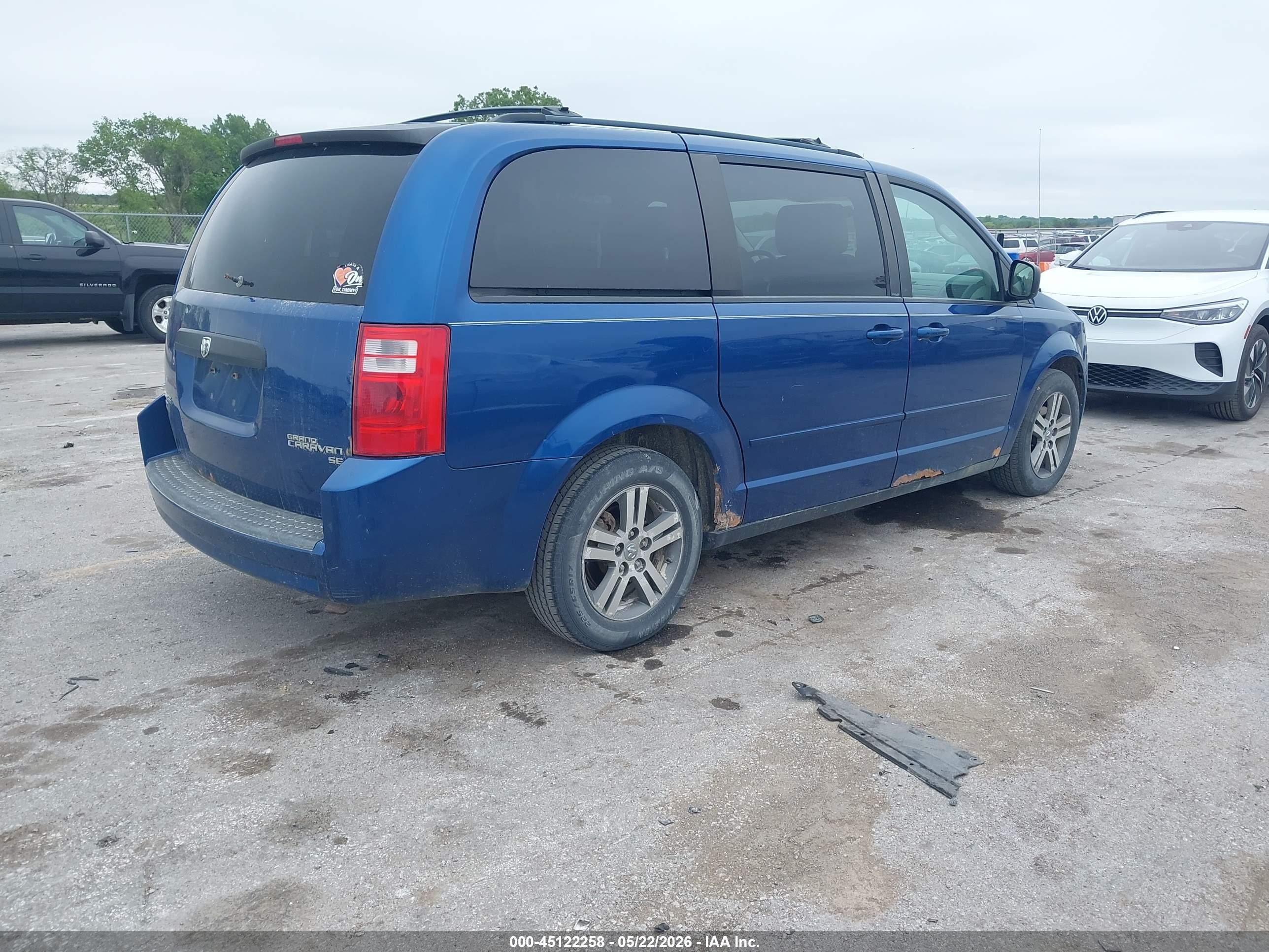 2010 Dodge Grand Caravan Se Blue vin: 2D4RN4DE7AR106123