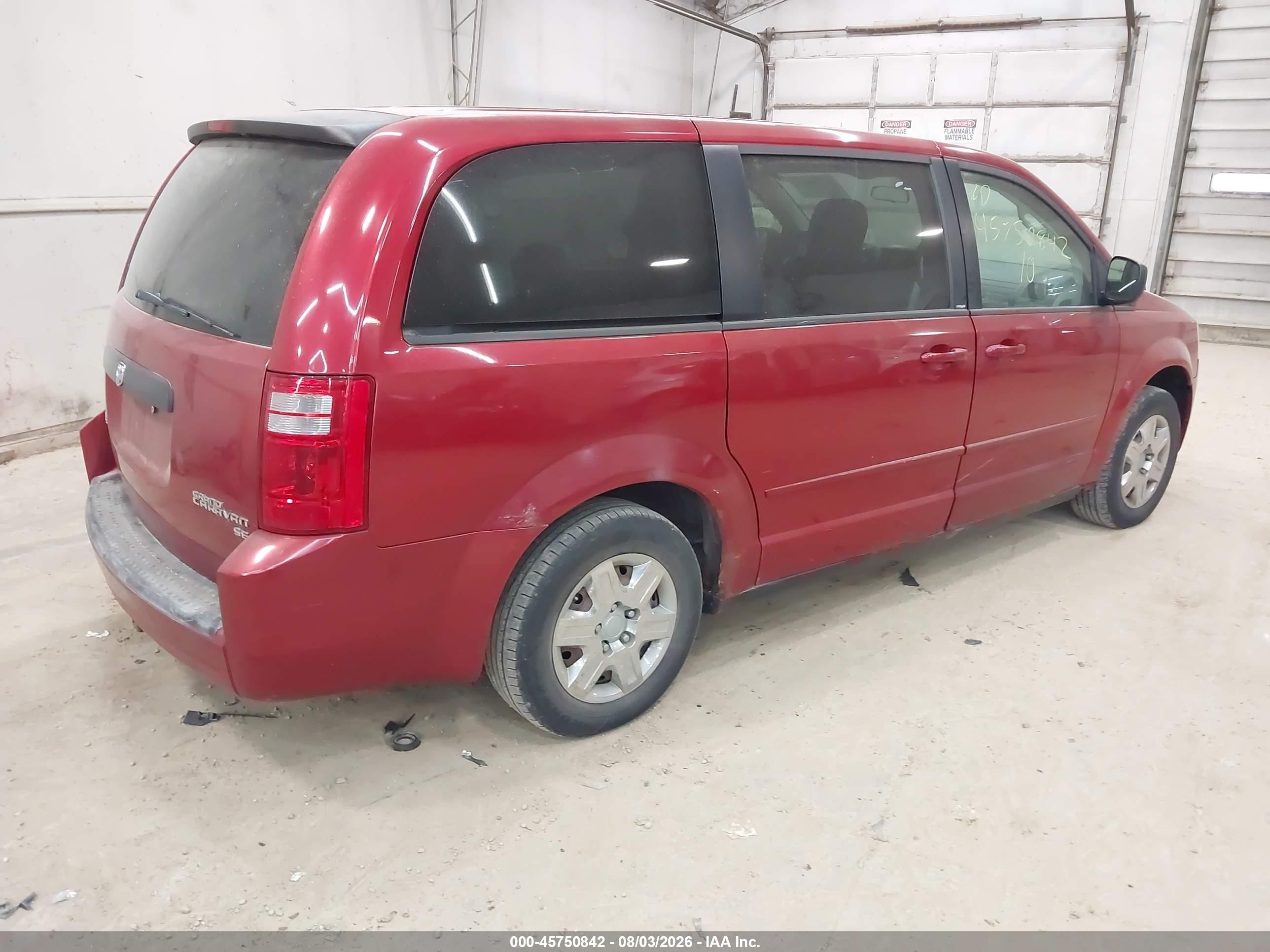 2010 Dodge Grand Caravan Se Red vin: 2D4RN4DE7AR107594