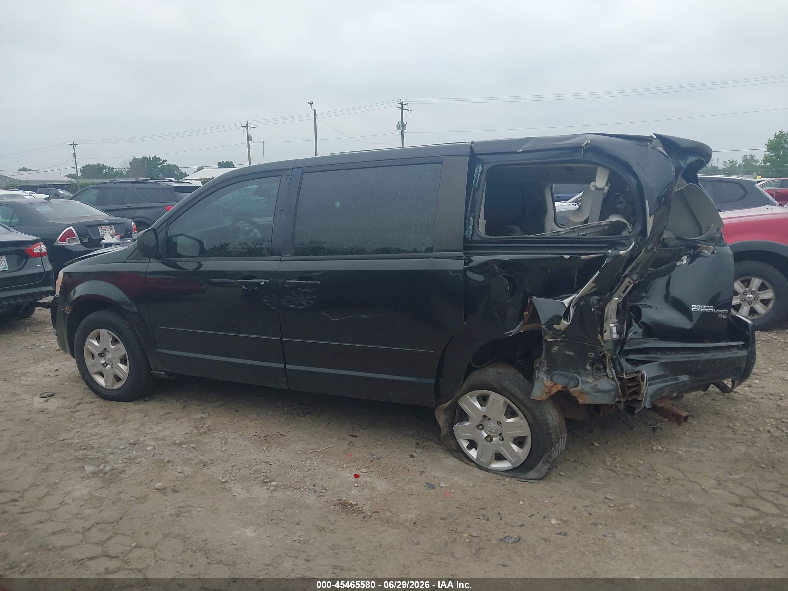 2010 Dodge Grand Caravan Se Black vin: 2D4RN4DE8AR364943