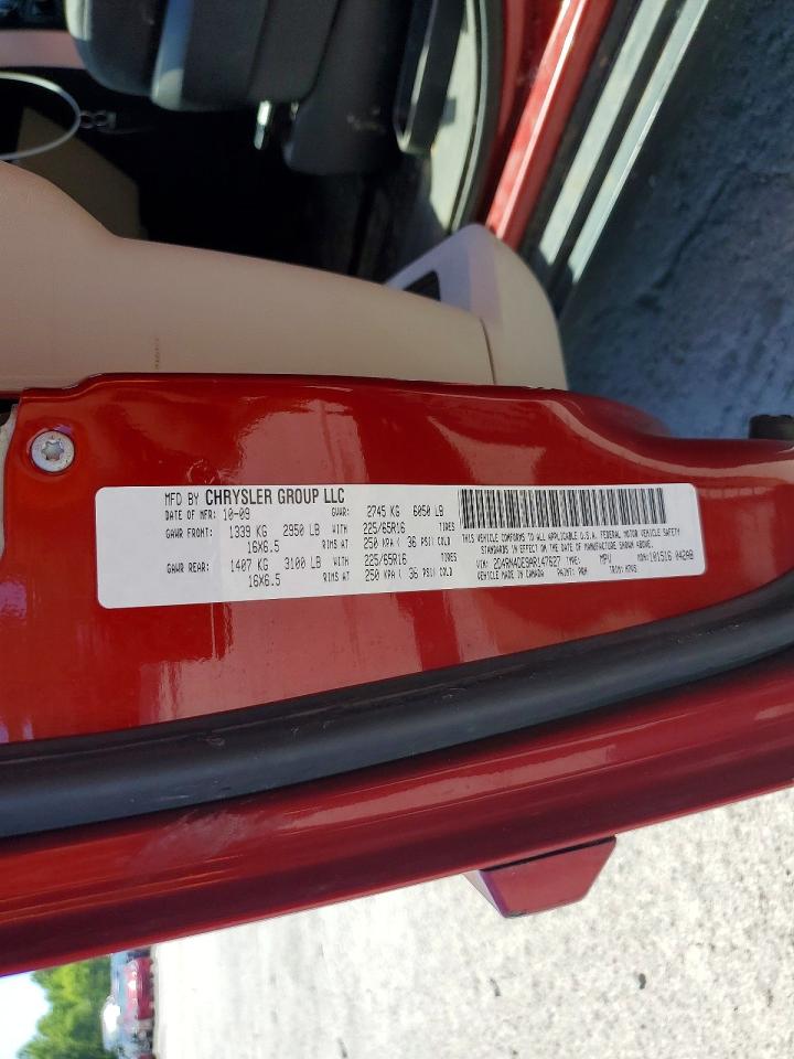 2010 Dodge Grand Caravan Se Red vin: 2D4RN4DE9AR147627