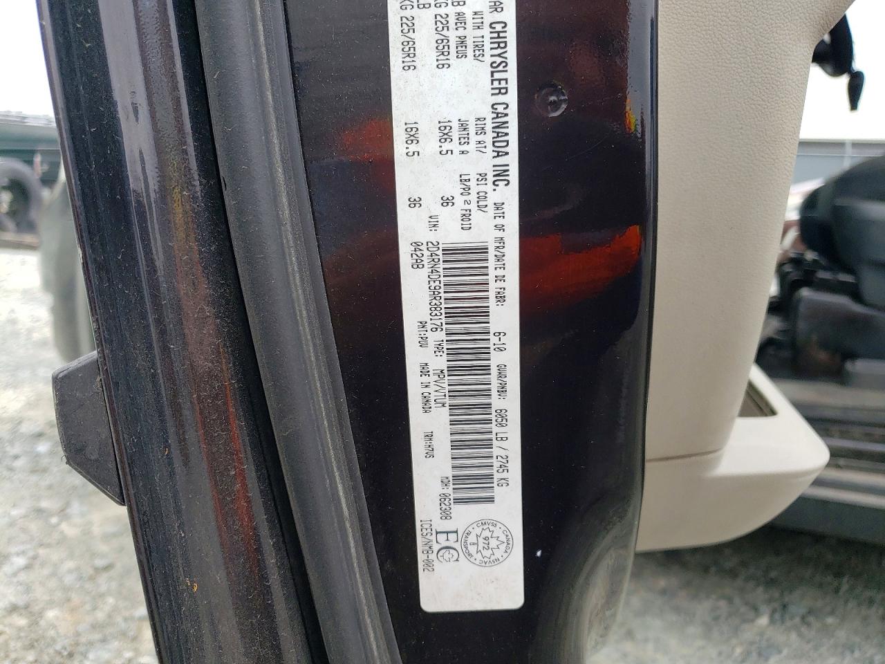 2010 Dodge Grand Caravan Se Black vin: 2D4N4DE9AR383176