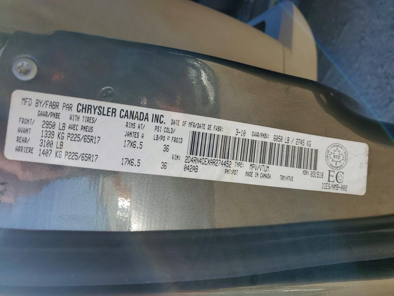 2010 Dodge Grand Caravan Se Gray vin: 2D4RN4DEXAR274452