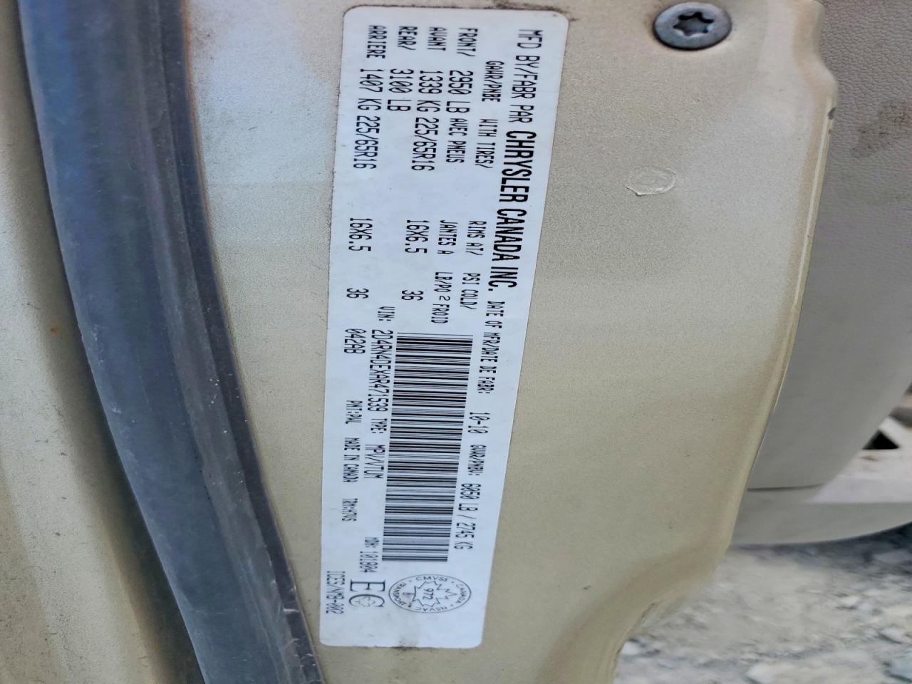 2010 Dodge Grand Caravan Se Желто-коричневый vin: 2D4RN4DEXAR471539