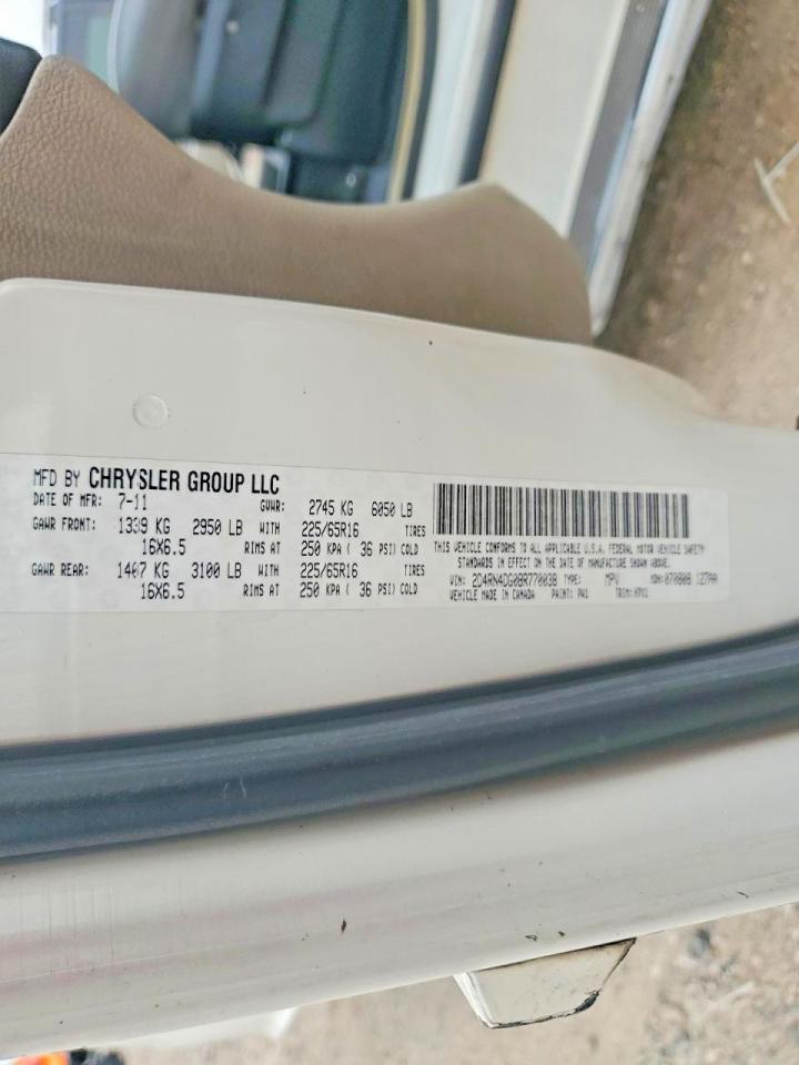2011 Dodge Grand Caravan Express White vin: 2D4RN4DG0BR770038