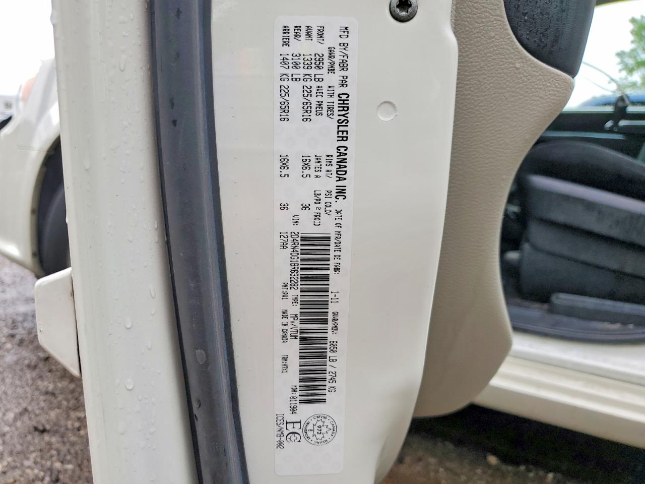 2011 Dodge Grand Caravan Express White vin: 2D4RN4DG1BR632282