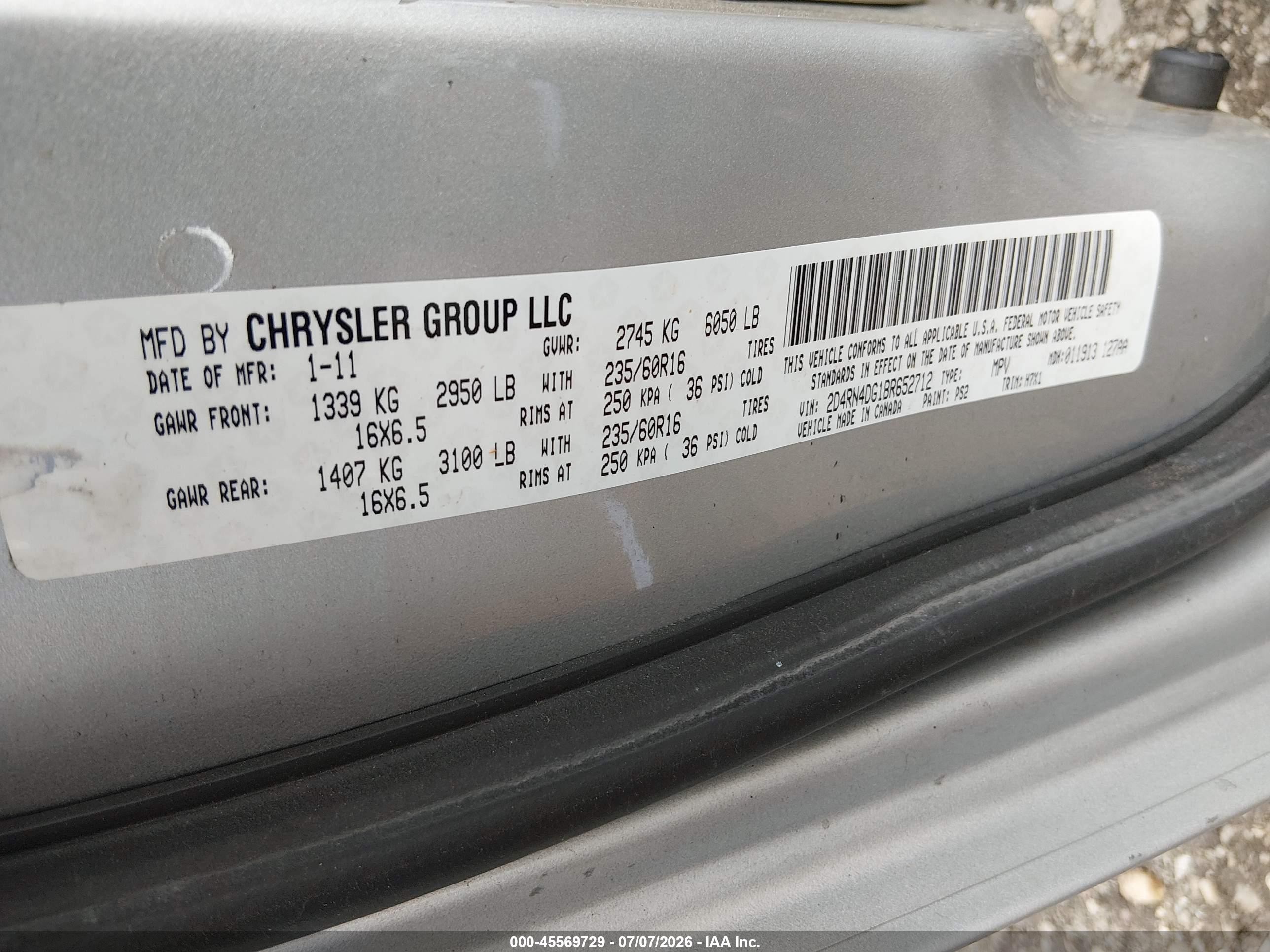 2011 Dodge Grand Caravan Express Gray vin: 2D4RN4DG1BR652712