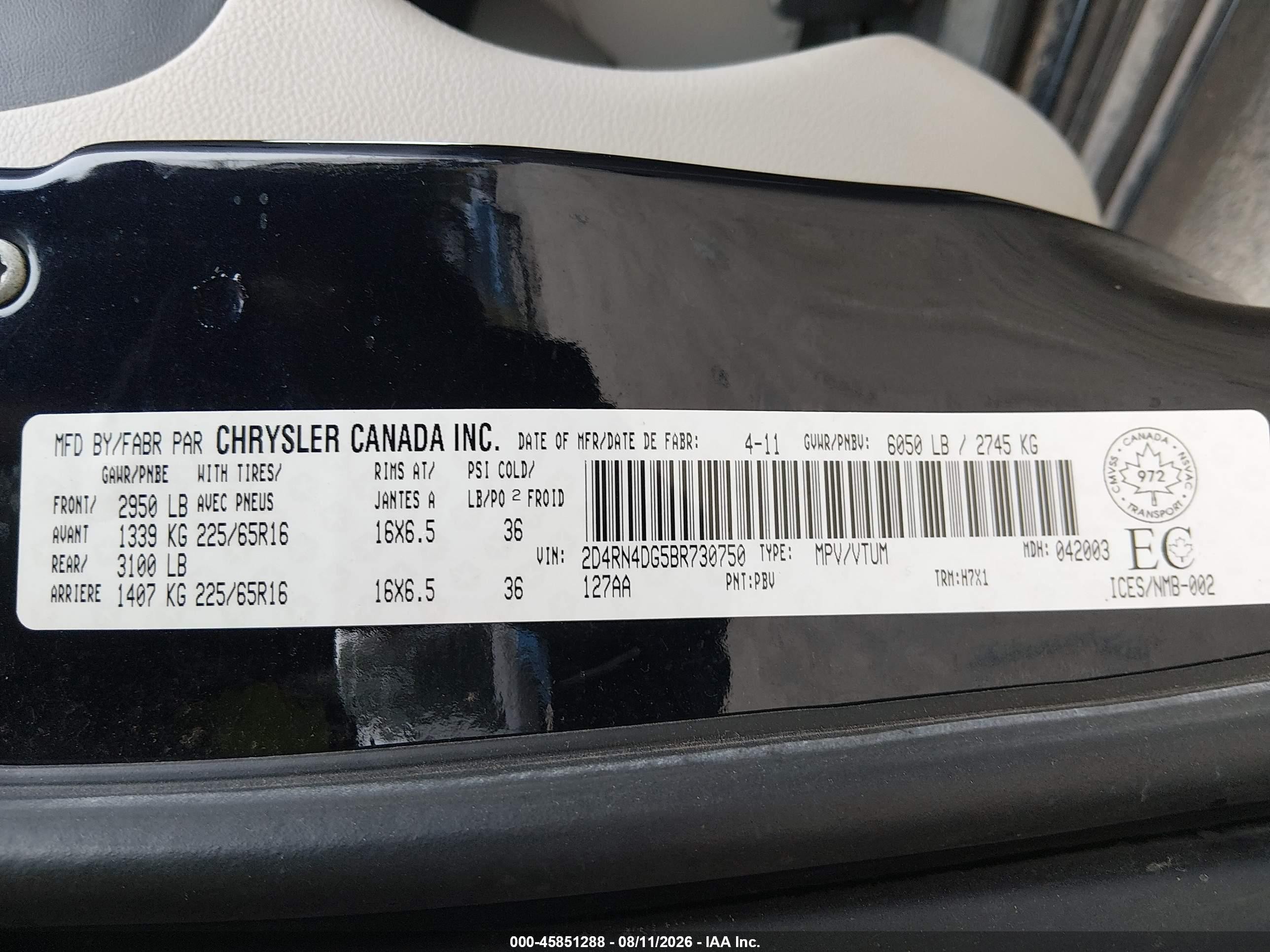 2011 Dodge Grand Caravan Se/sxt Dark Blue vin: 2D4RN4DG5BR730750