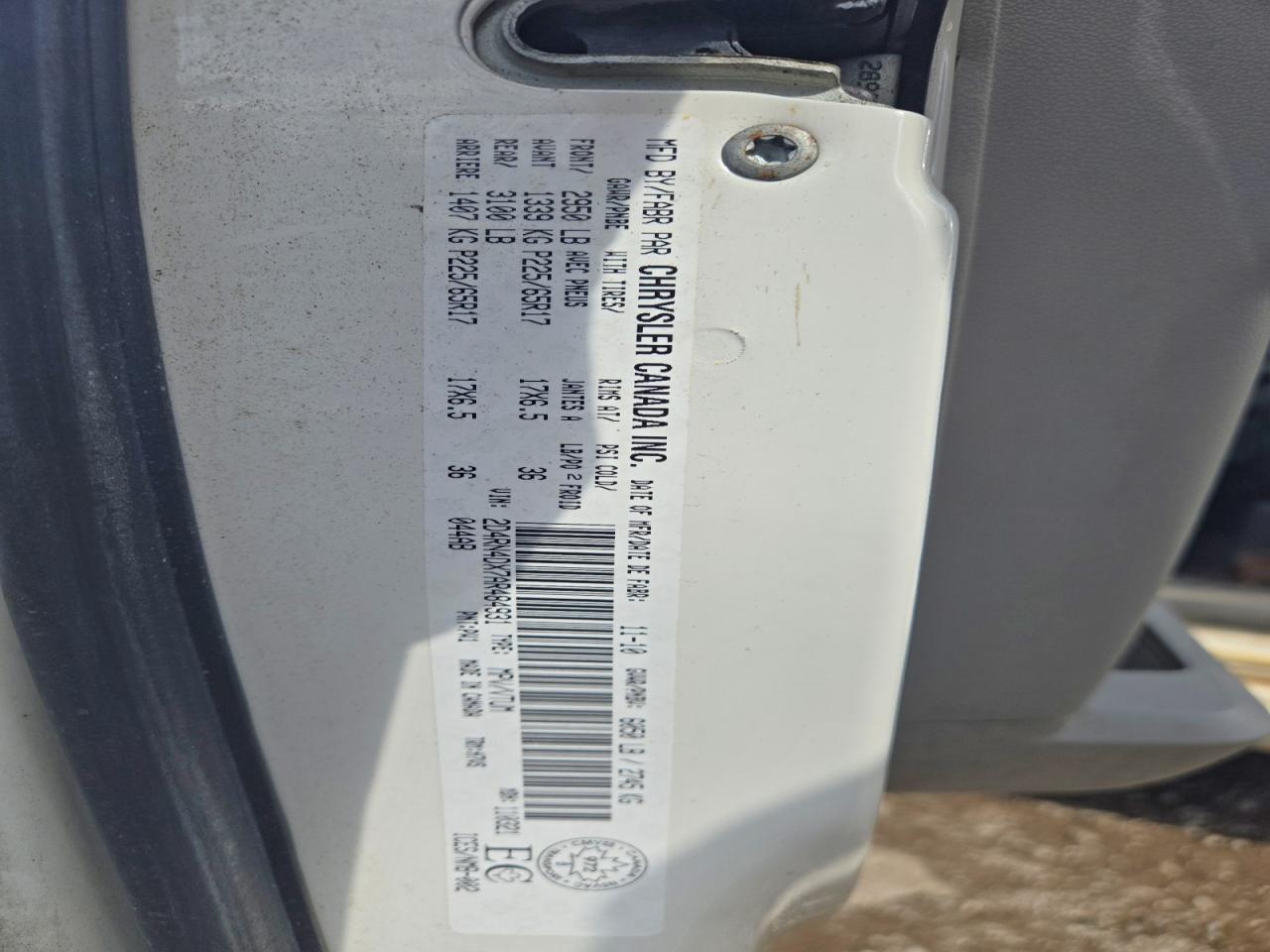 2010 Dodge Grand Caravan Se Белый vin: 2D4RN4DX7AR484931