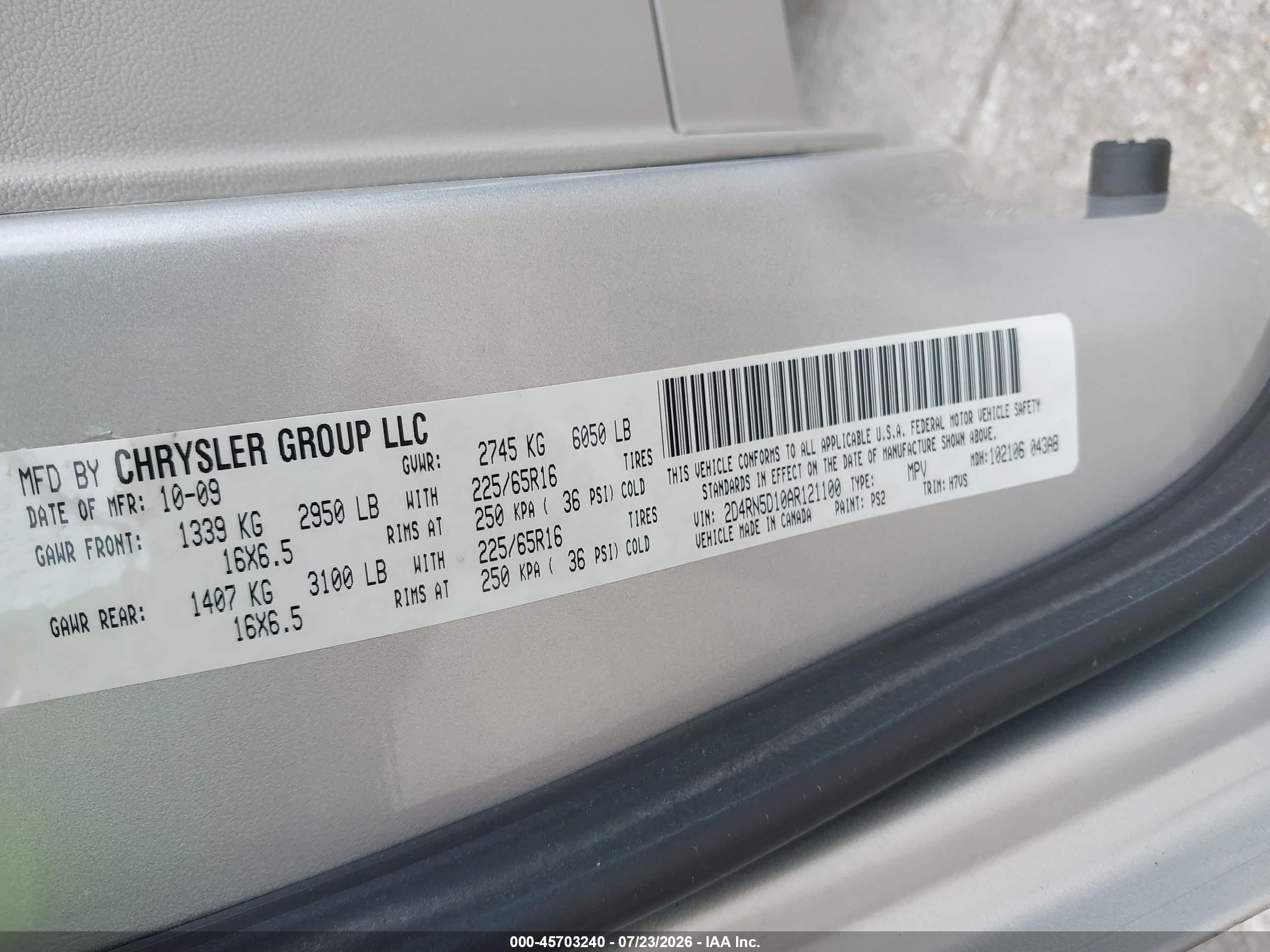 2010 Dodge Grand Caravan Sxt Silver vin: 2D4RN5D10AR121100
