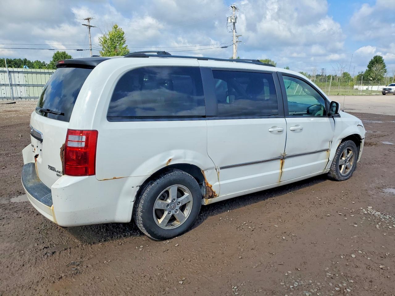 2010 Dodge Grand Caravan Sxt White vin: 2D4RN5D11AR107240