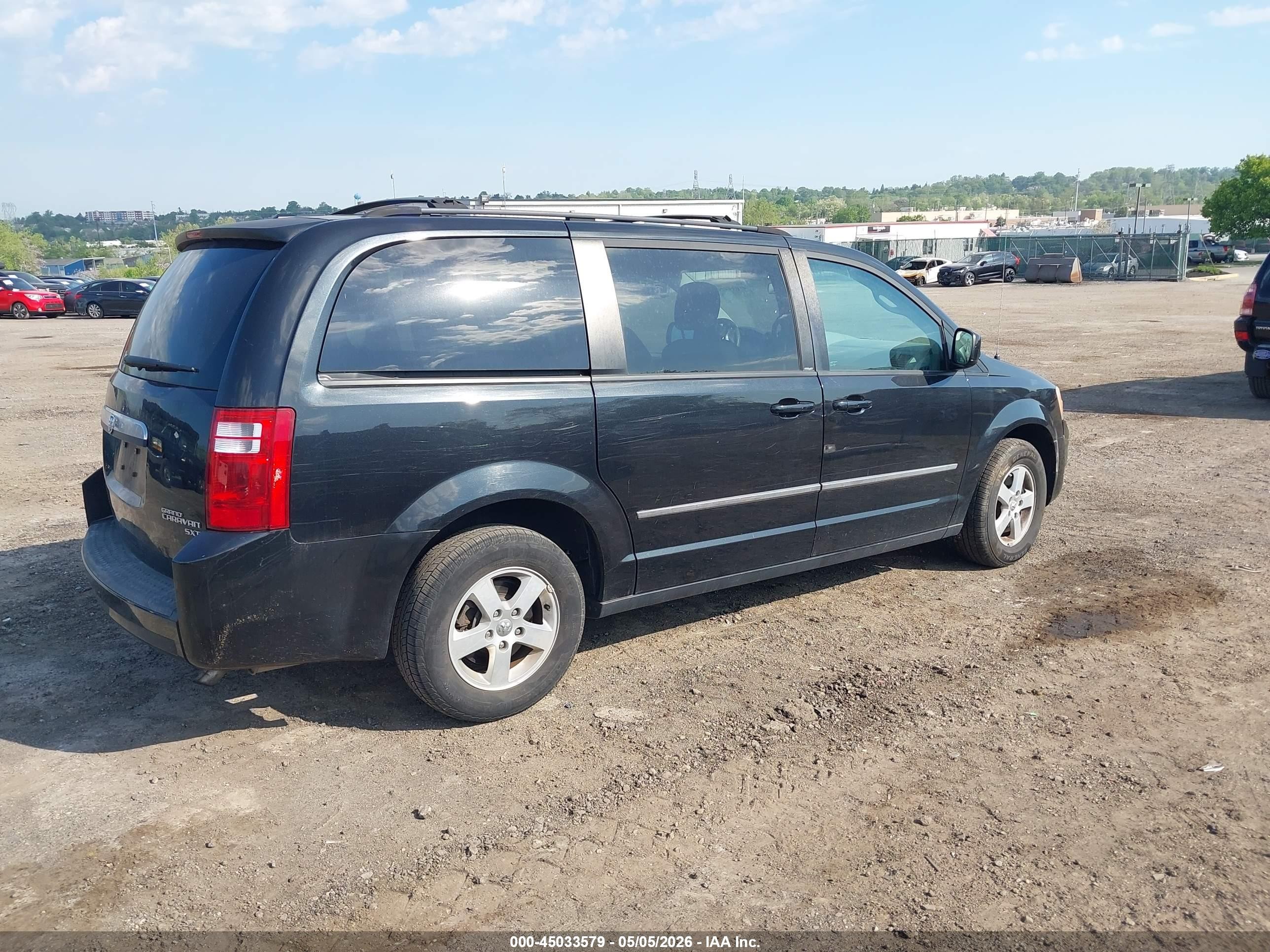 2010 Dodge Grand Caravan Sxt Black vin: 2D4RN5D11AR143249