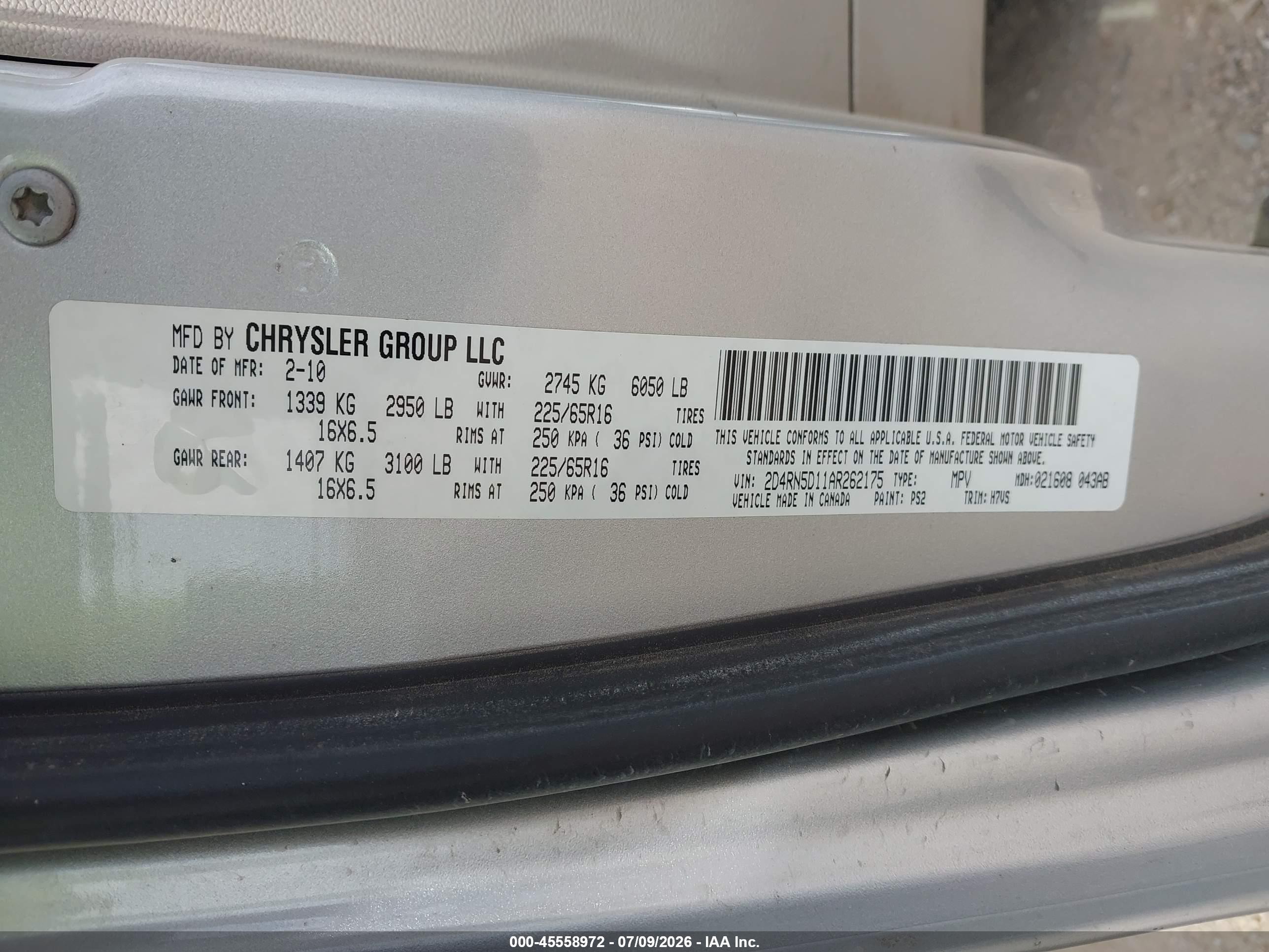 2010 Dodge Grand Caravan Sxt Silver vin: 2D4RN5D11AR262175