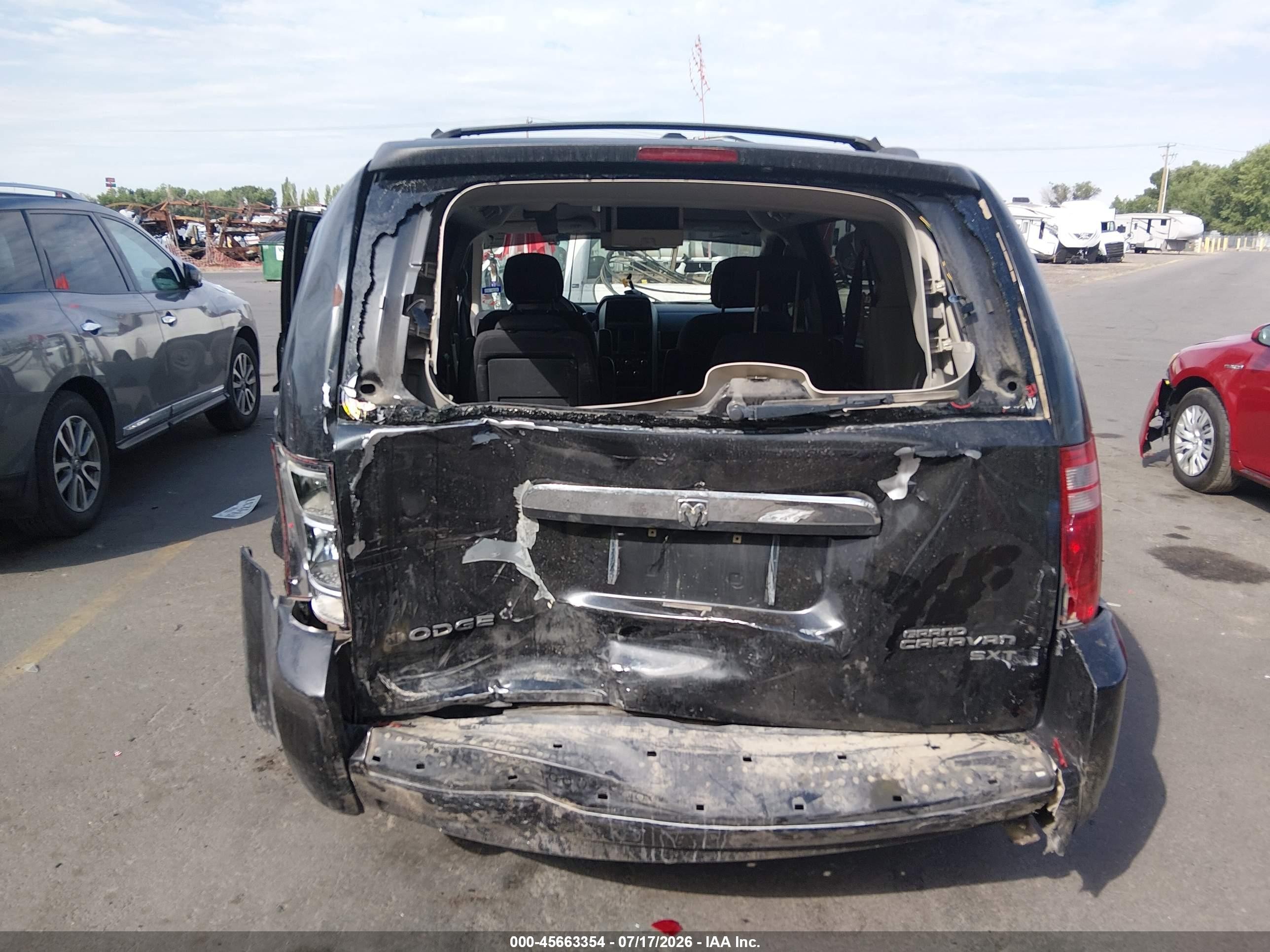 2010 Dodge Grand Caravan Sxt Black vin: 2D4RN5D12AR444354