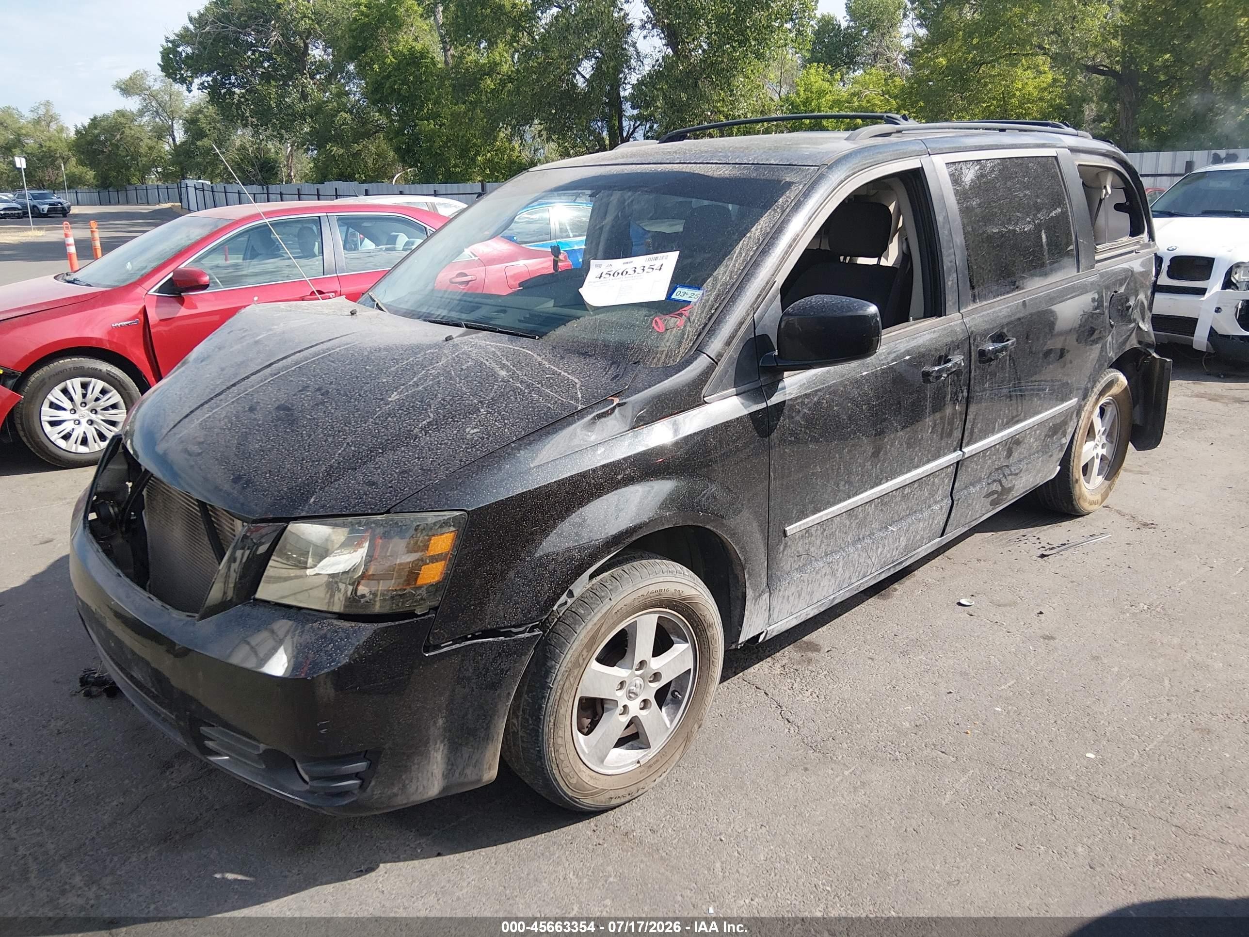 2010 Dodge Grand Caravan Sxt Black vin: 2D4RN5D12AR444354