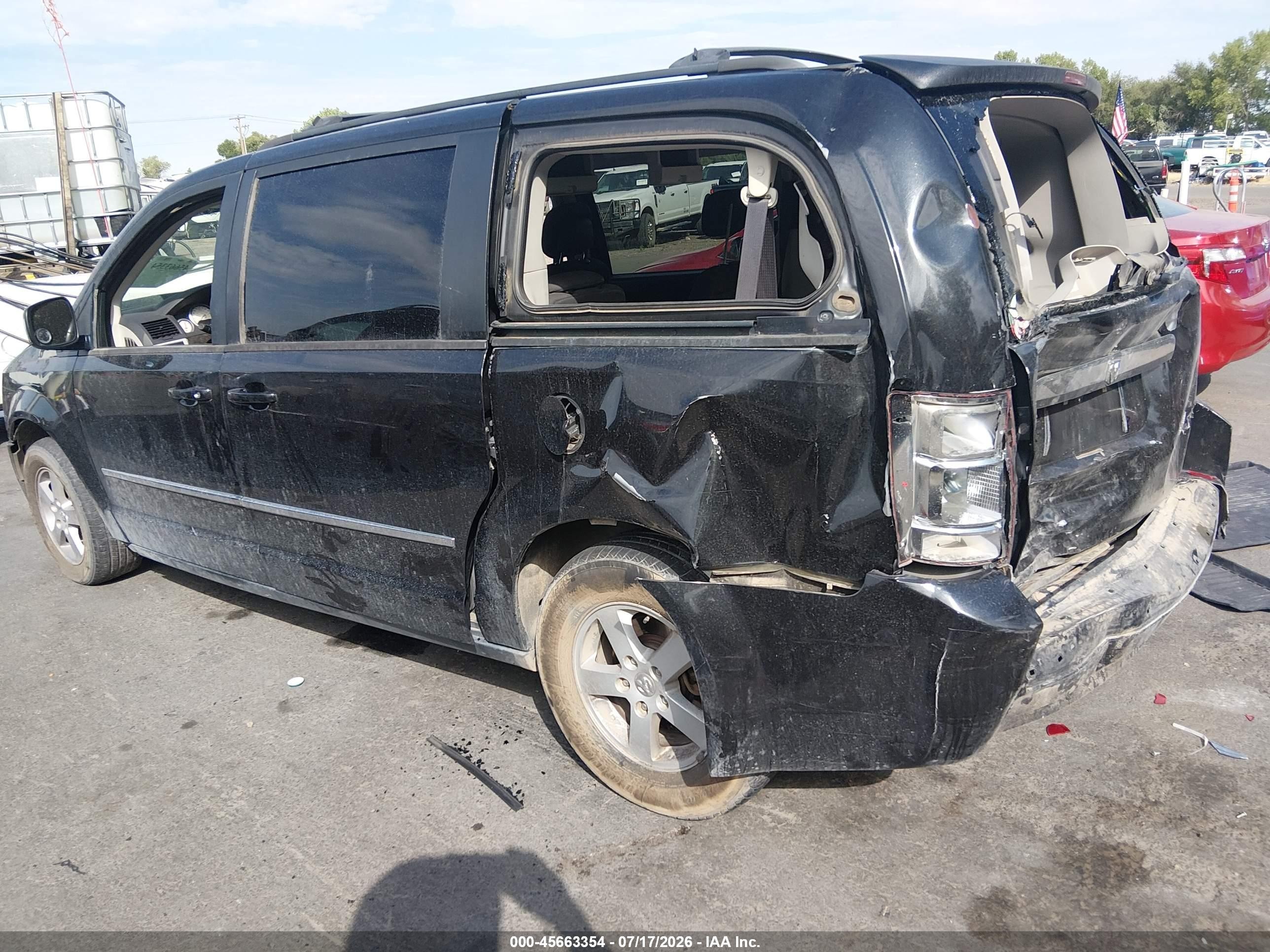 2010 Dodge Grand Caravan Sxt Black vin: 2D4RN5D12AR444354