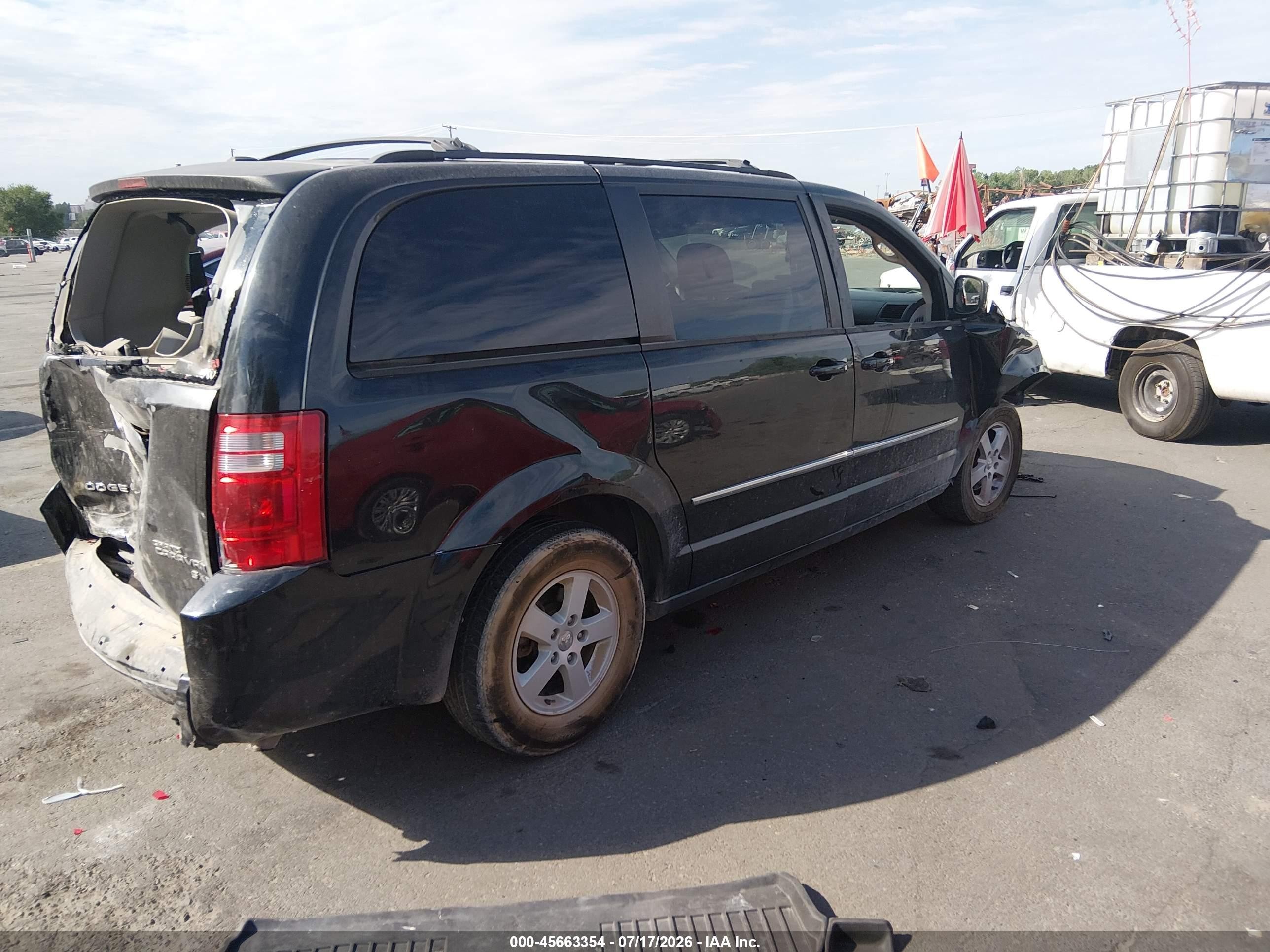 2010 Dodge Grand Caravan Sxt Black vin: 2D4RN5D12AR444354