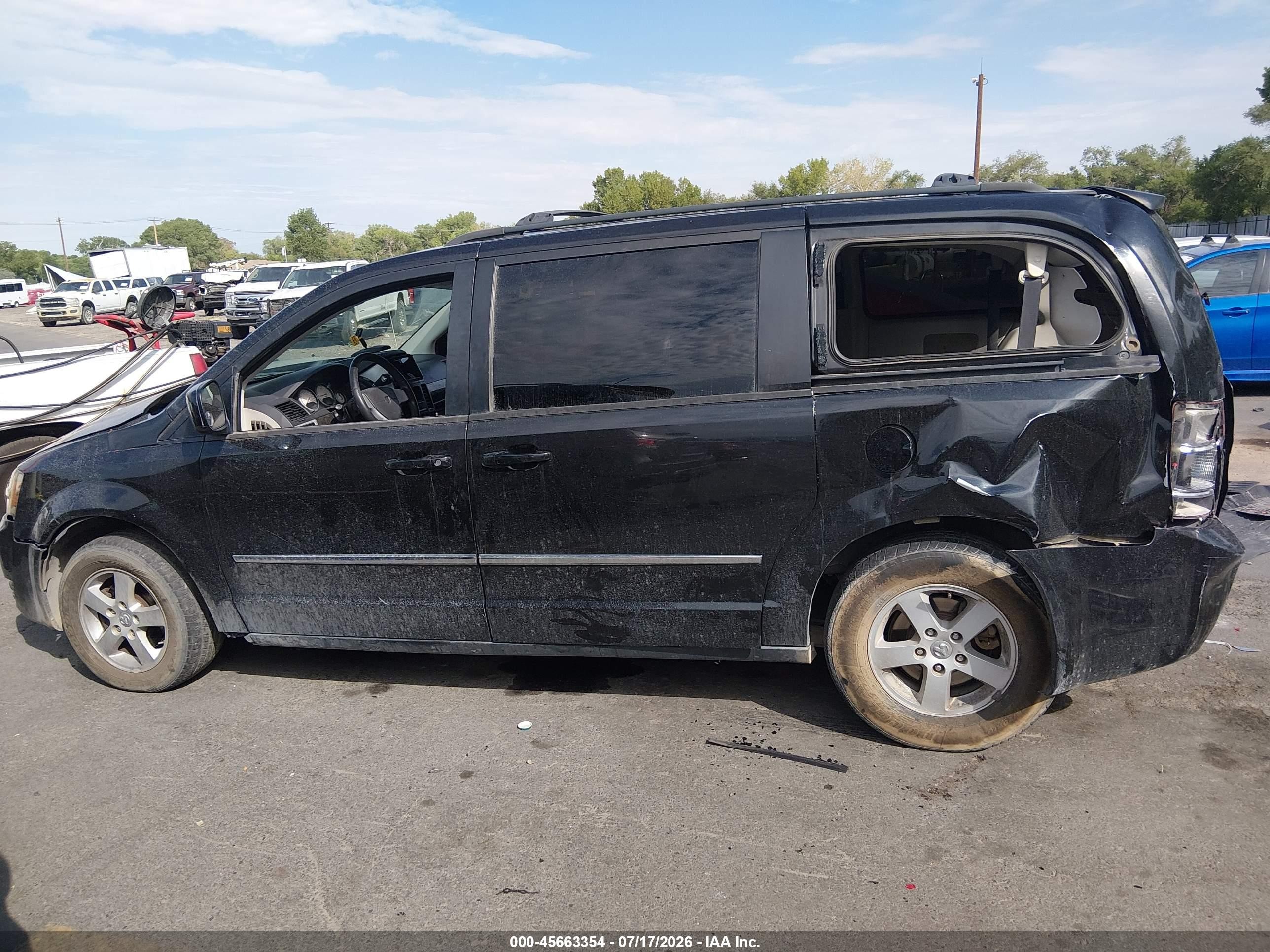 2010 Dodge Grand Caravan Sxt Black vin: 2D4RN5D12AR444354