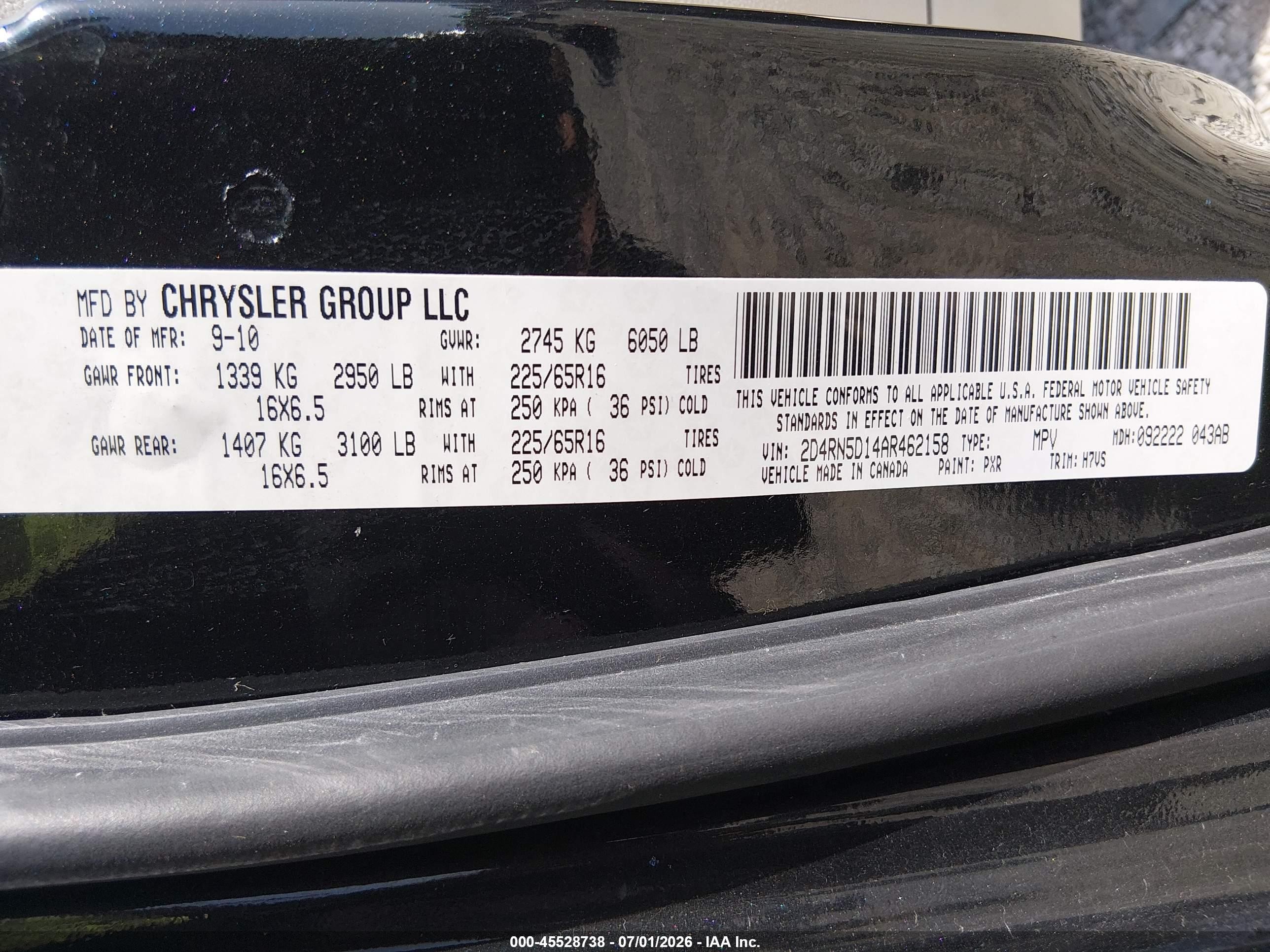 2010 Dodge Grand Caravan Sxt Black vin: 2D4RN5D14AR462158