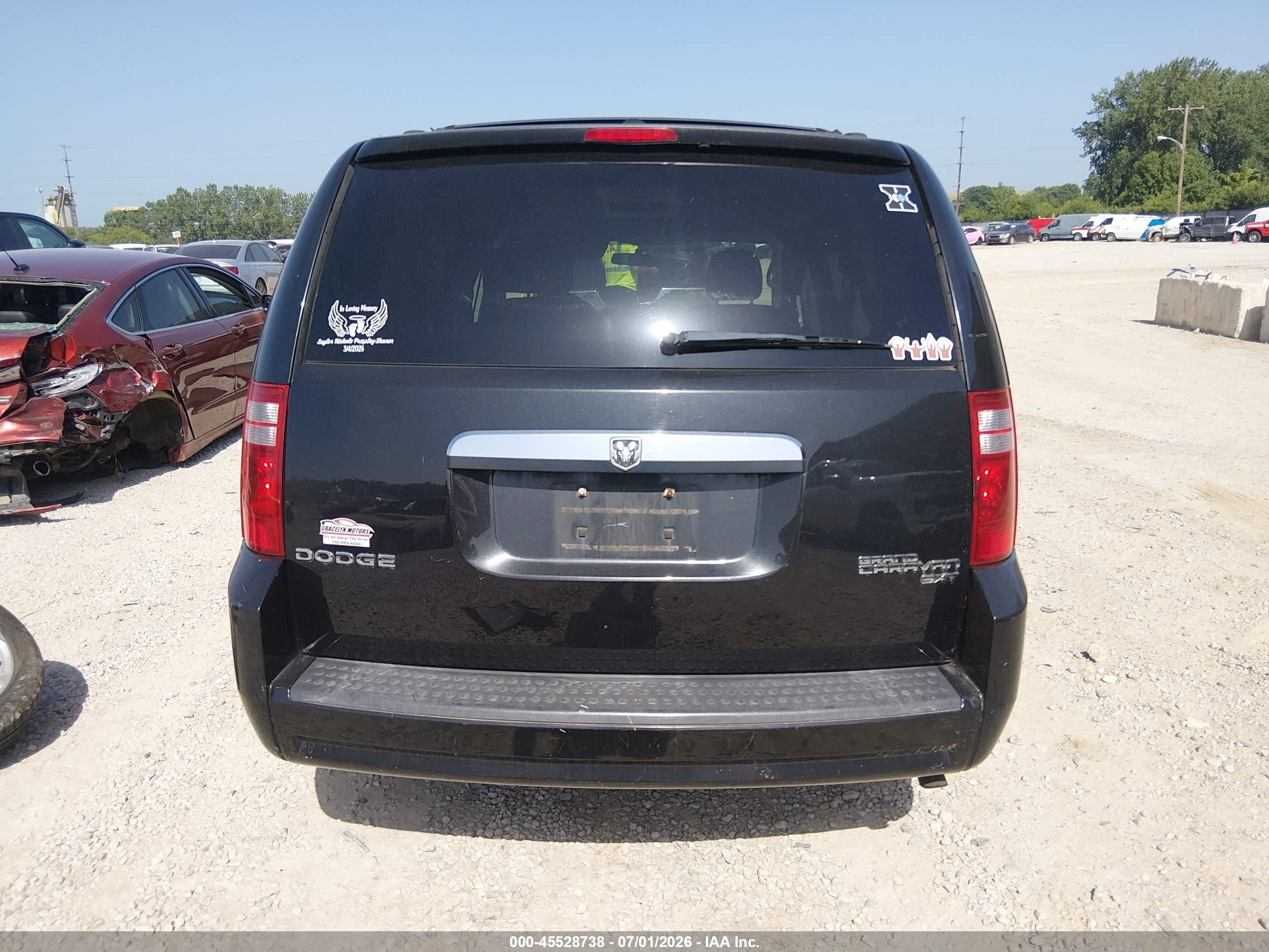 2010 Dodge Grand Caravan Sxt Black vin: 2D4RN5D14AR462158