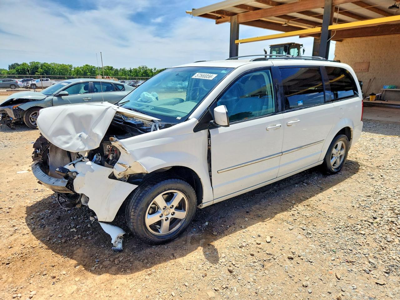 2010 Dodge Grand Caravan Sxt White vin: 2D4RN5D15AR203193