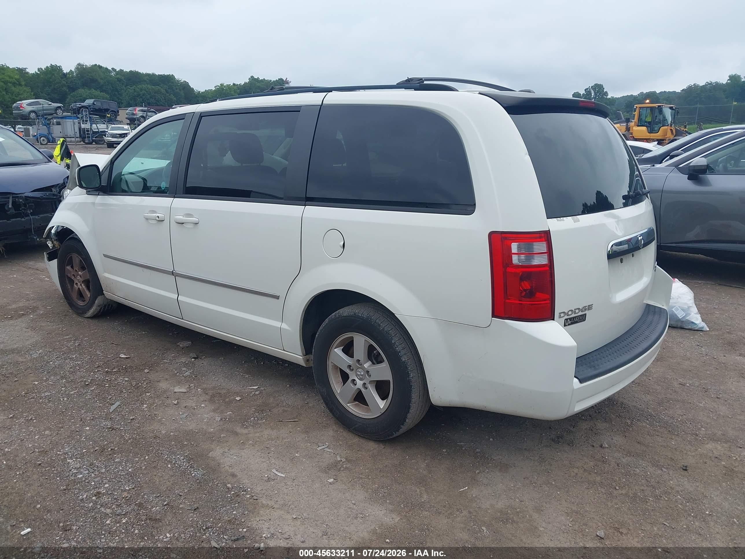 2010 Dodge Grand Caravan Sxt White vin: 2D4RN5D15AR210399