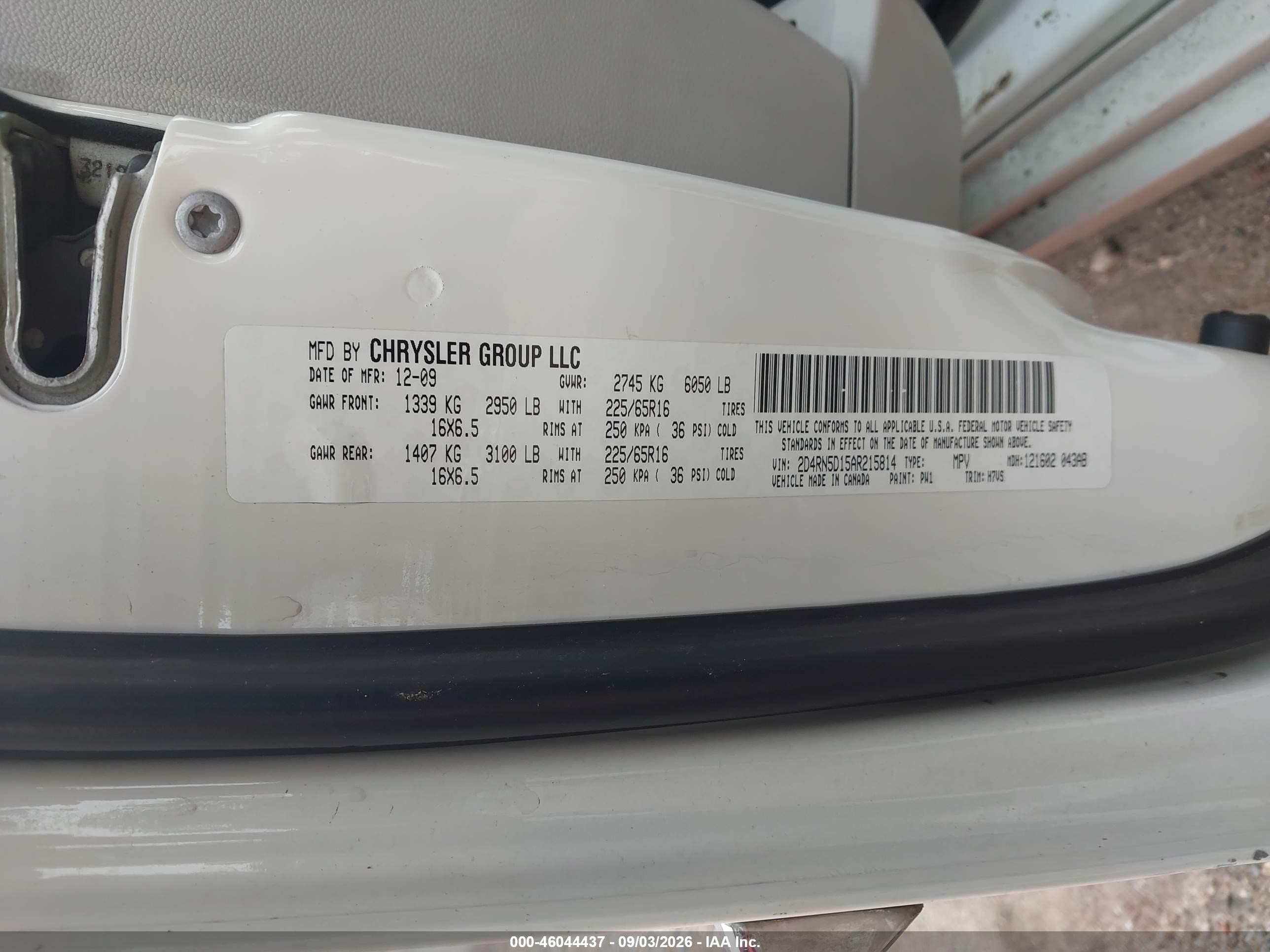 2010 Dodge Grand Caravan Sxt Белый vin: 2D4RN5D15AR215814