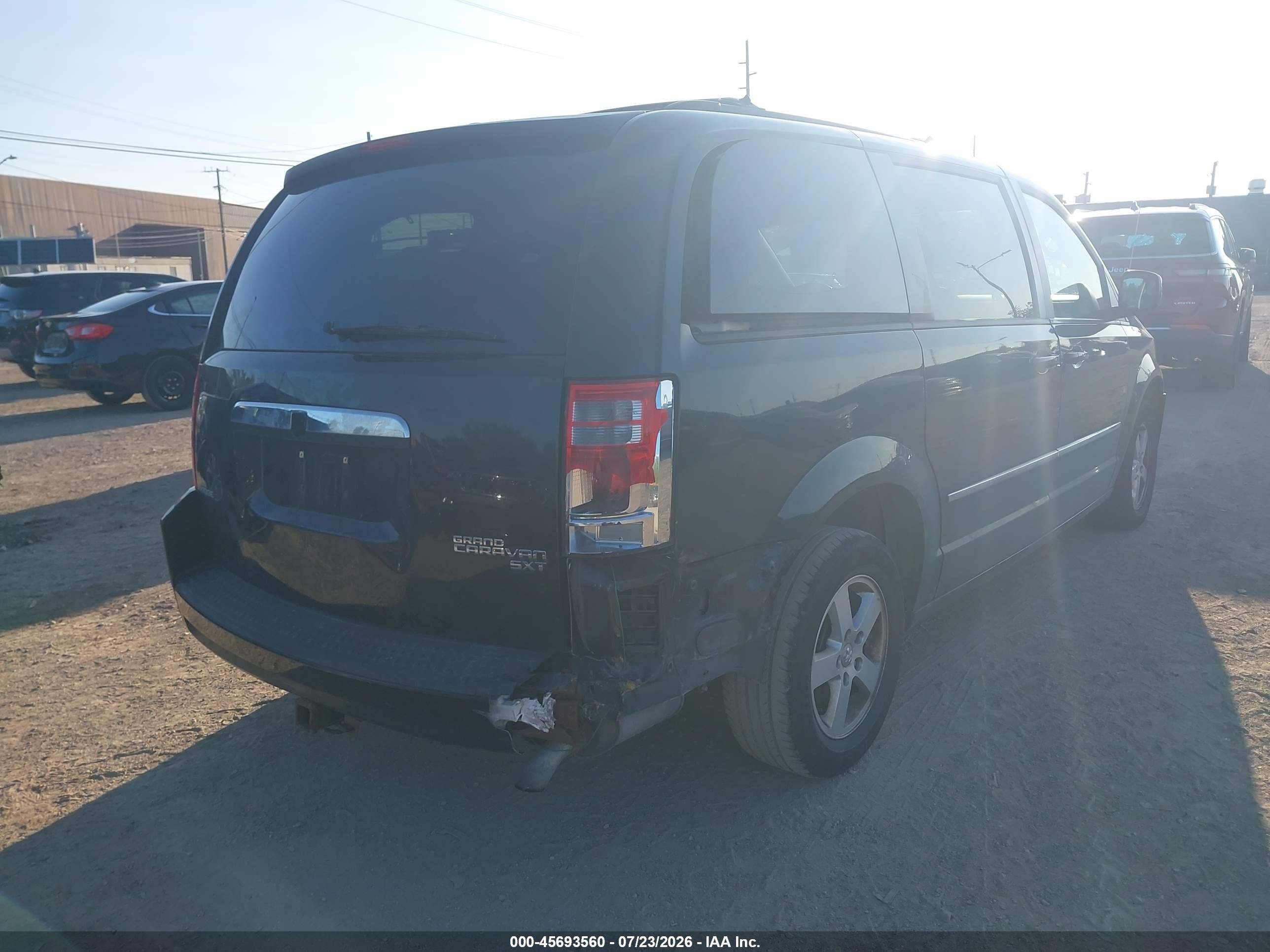 2010 Dodge Grand Caravan Sxt Black vin: 2D4RN5D15AR314388