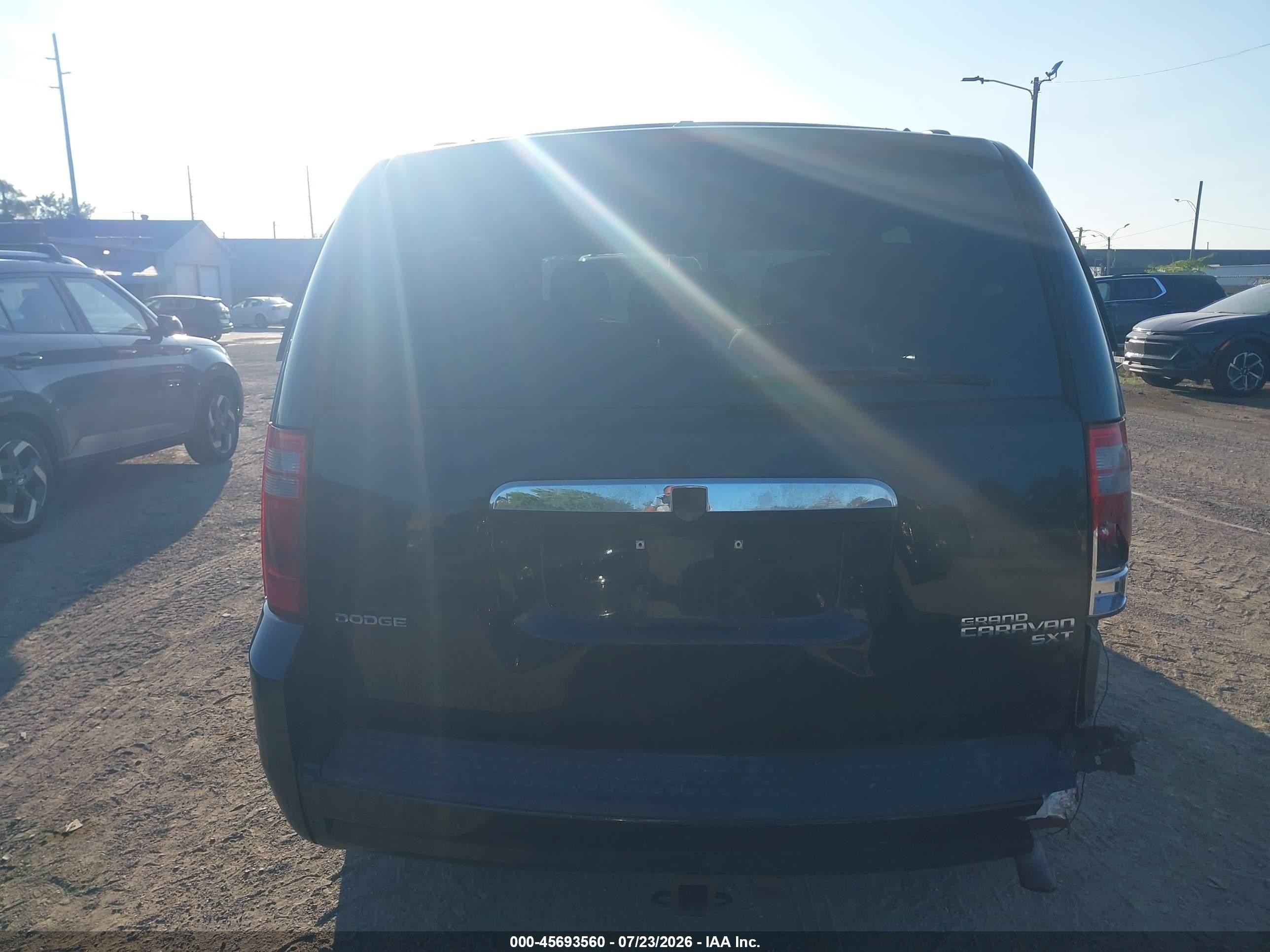 2010 Dodge Grand Caravan Sxt Black vin: 2D4RN5D15AR314388