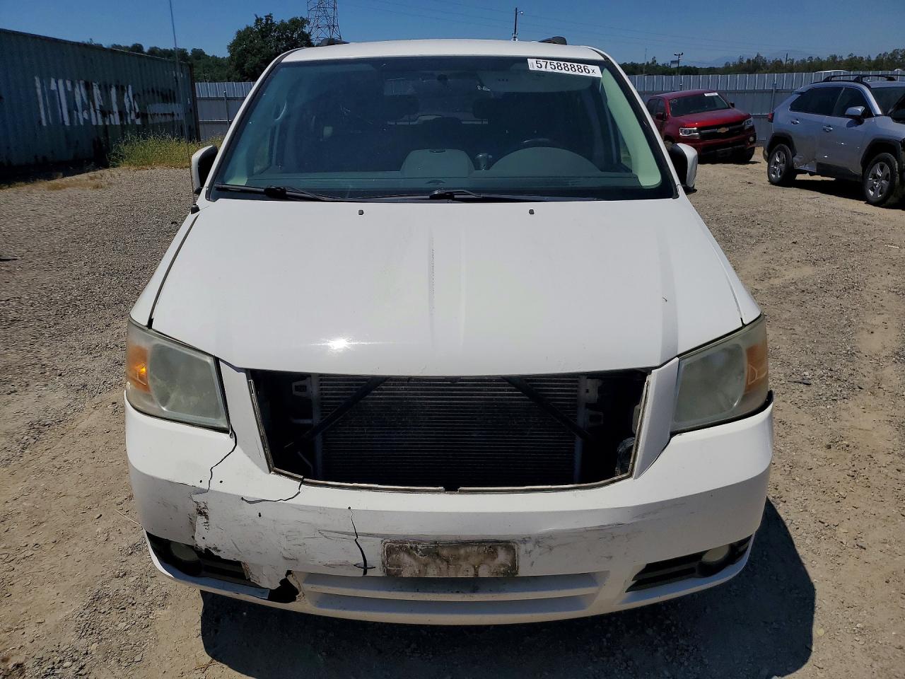 2010 Dodge Grand Caravan Sxt White vin: 2D4RN5D15AR443781