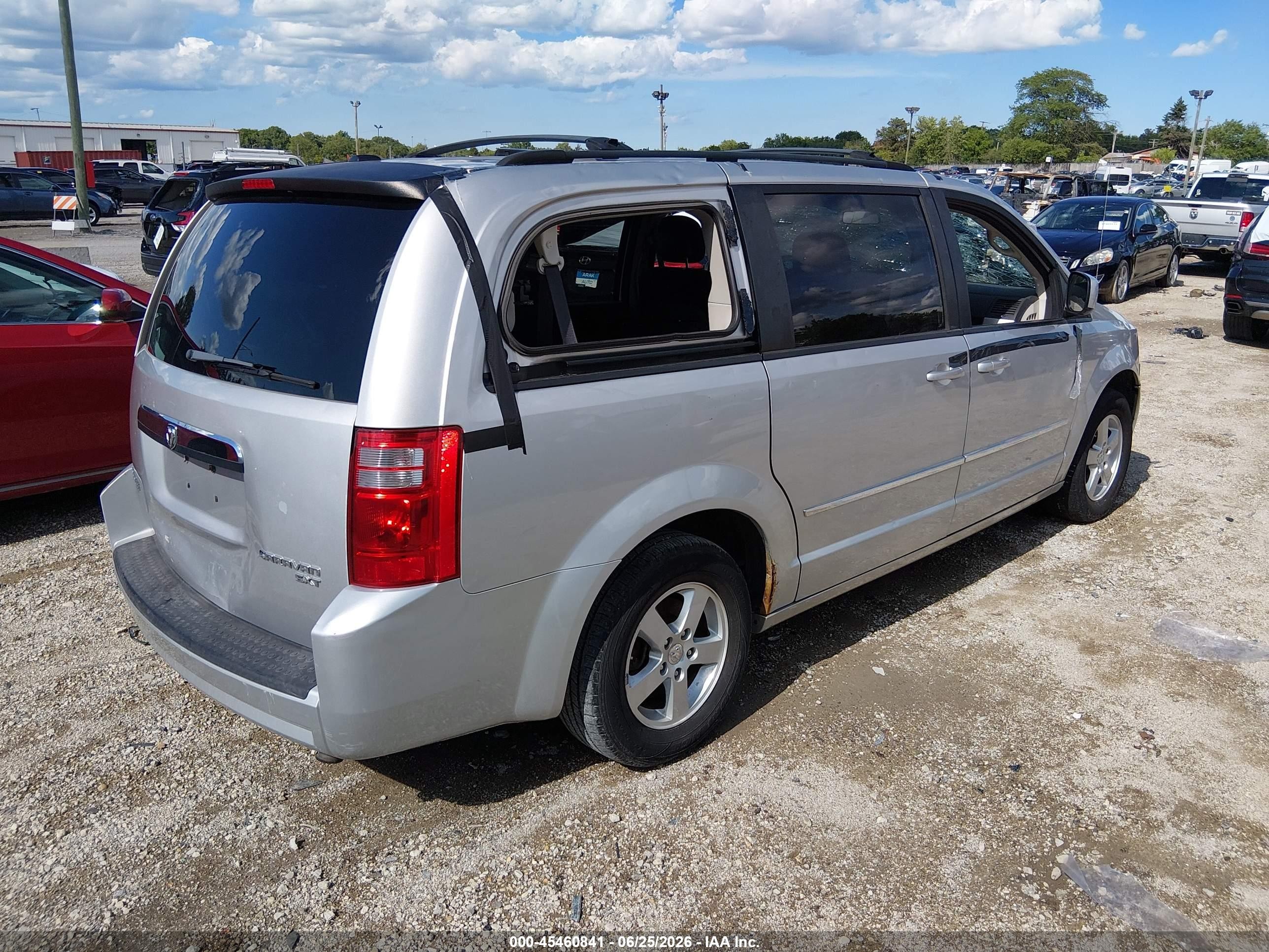 2010 Dodge Grand Caravan Sxt Silver vin: 2D4RN5D16AR370324