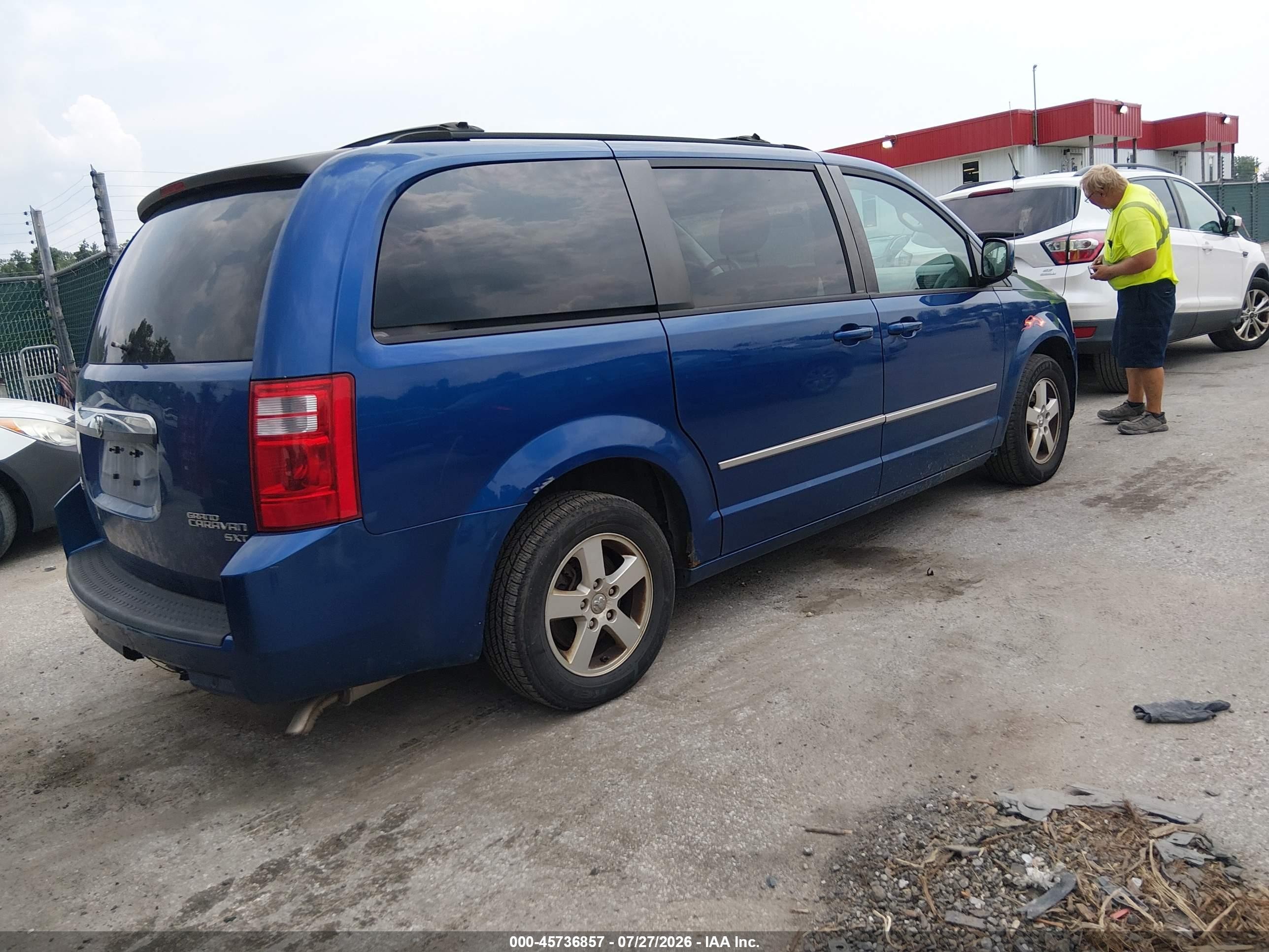 2010 Dodge Grand Caravan Sxt Blue vin: 2D4RN5D17AR205222