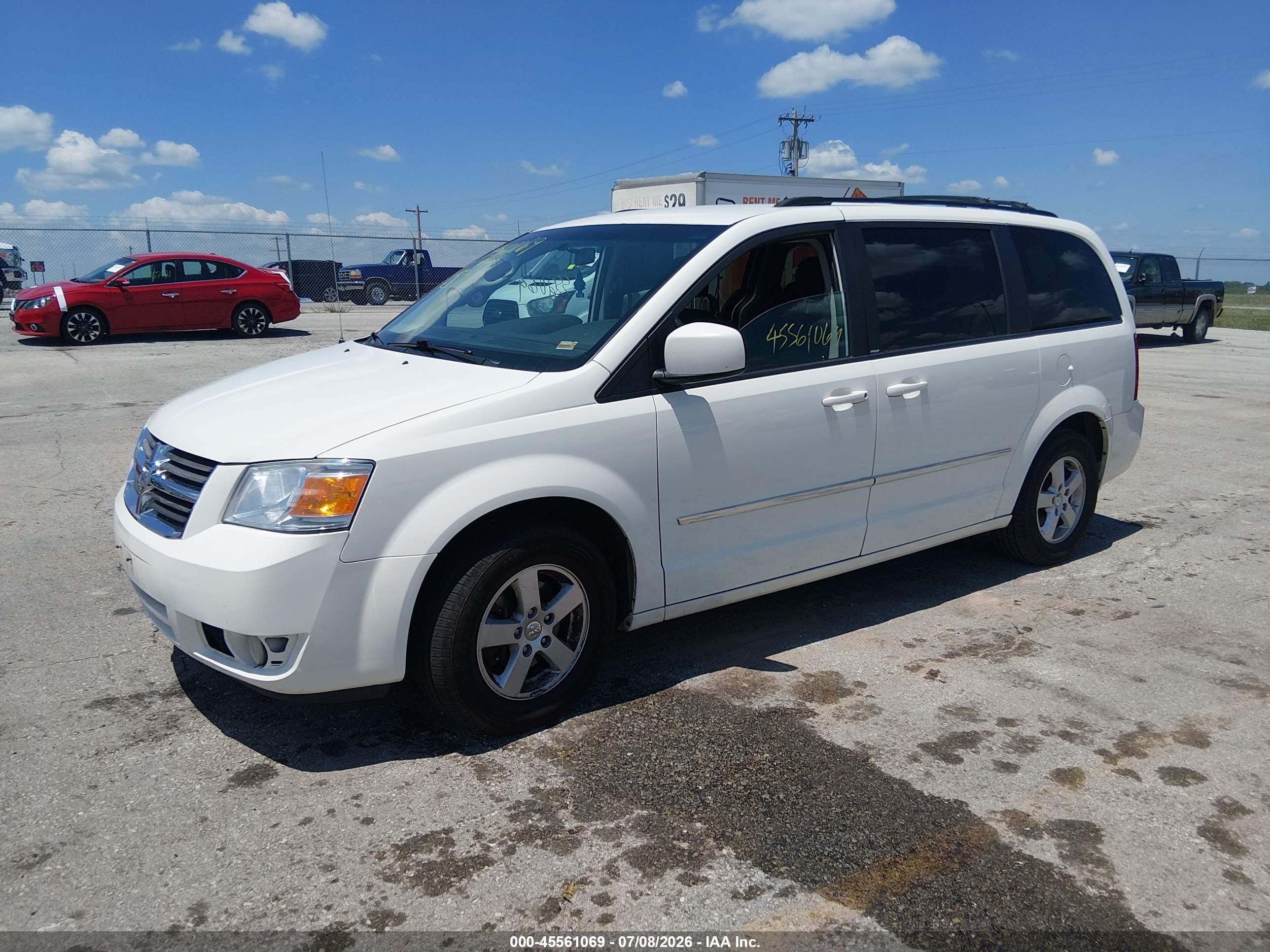 2010 Dodge Grand Caravan Sxt White vin: 2D4RN5D17AR219489