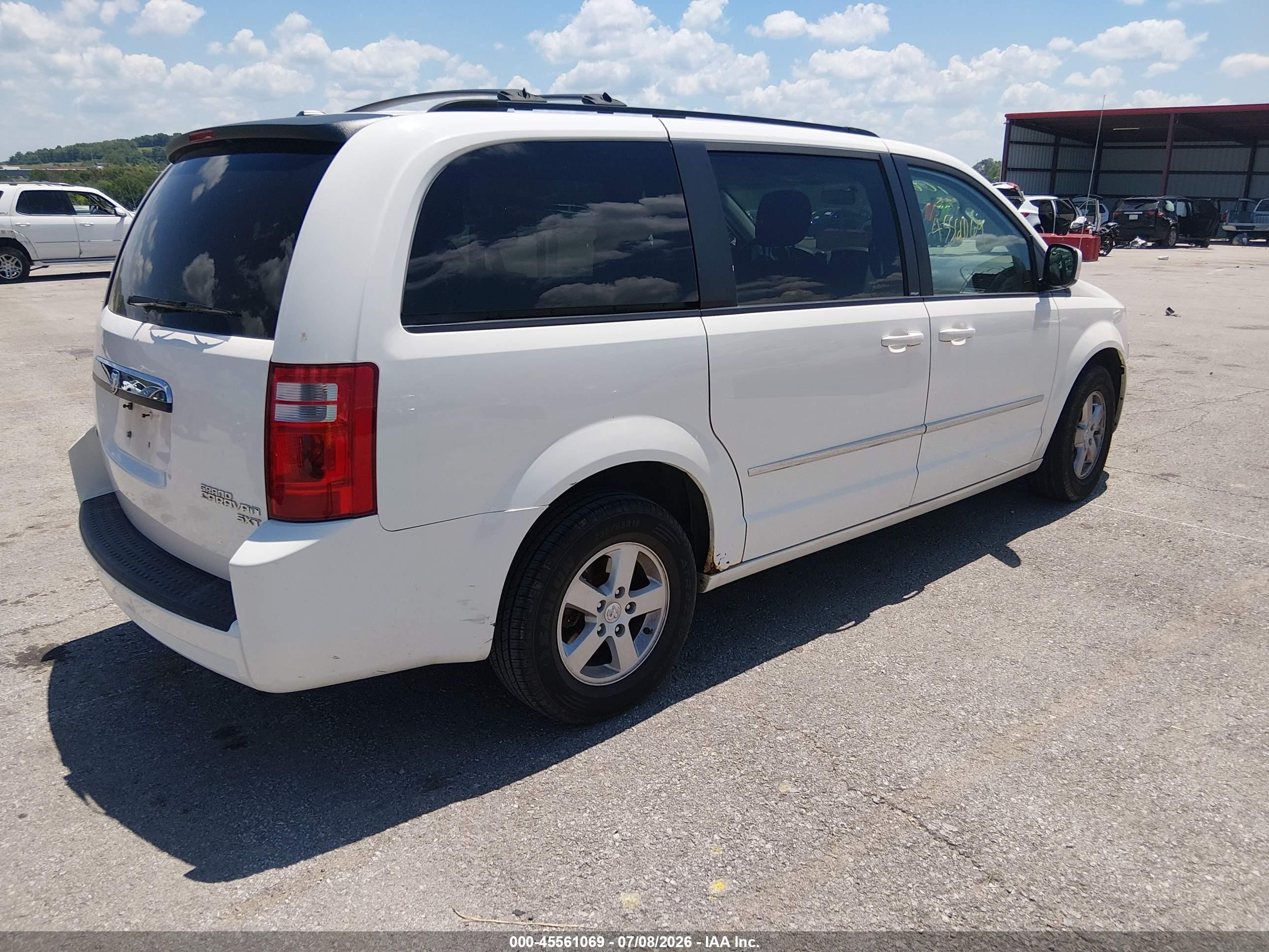 2010 Dodge Grand Caravan Sxt White vin: 2D4RN5D17AR219489