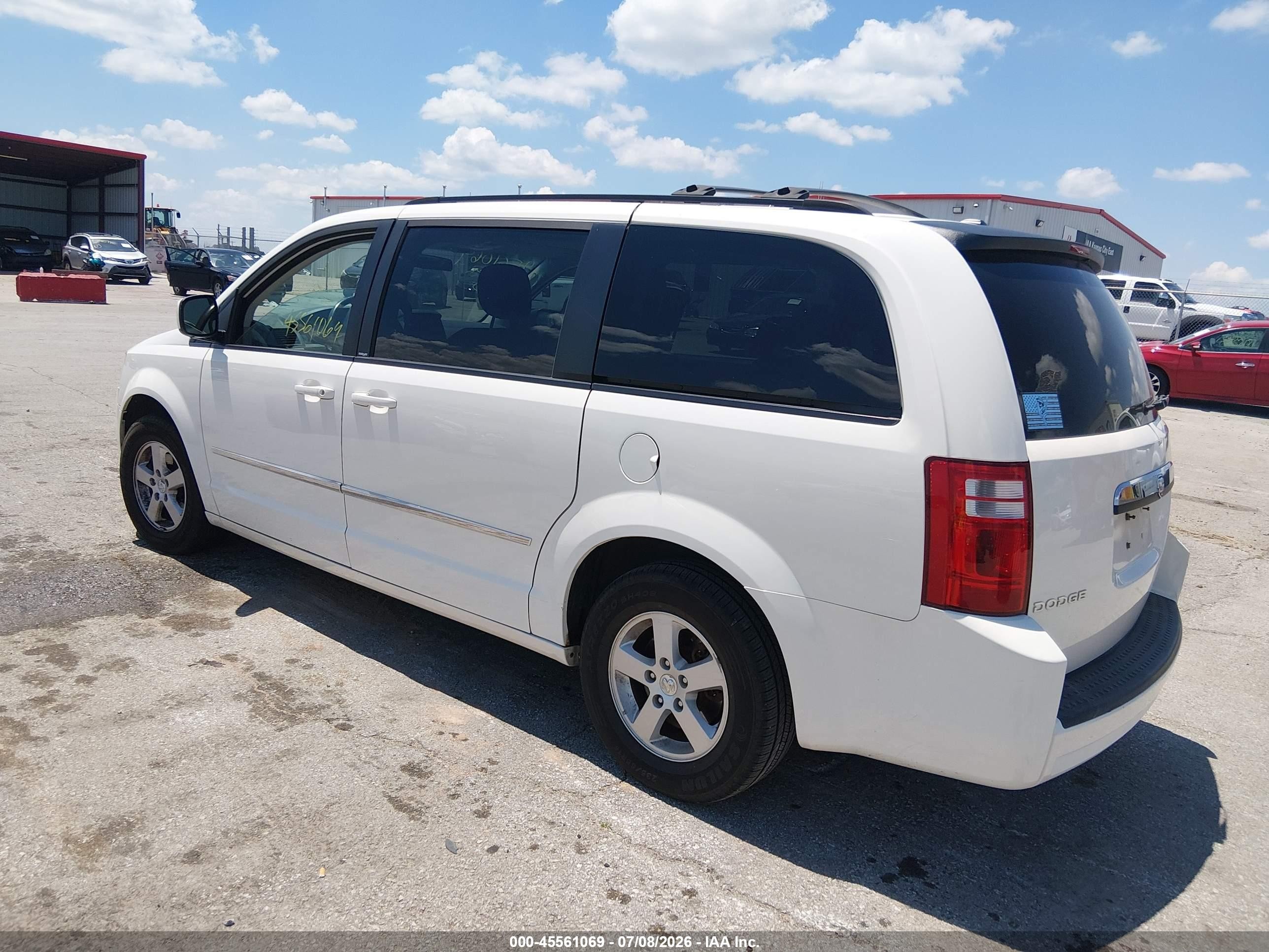 2010 Dodge Grand Caravan Sxt White vin: 2D4RN5D17AR219489