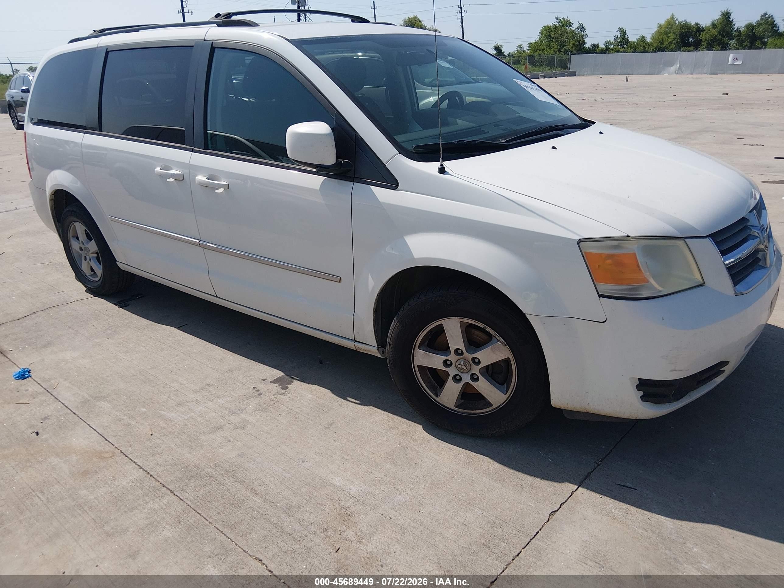 2010 Dodge Grand Caravan Sxt White vin: 2D4RN5D17AR256459