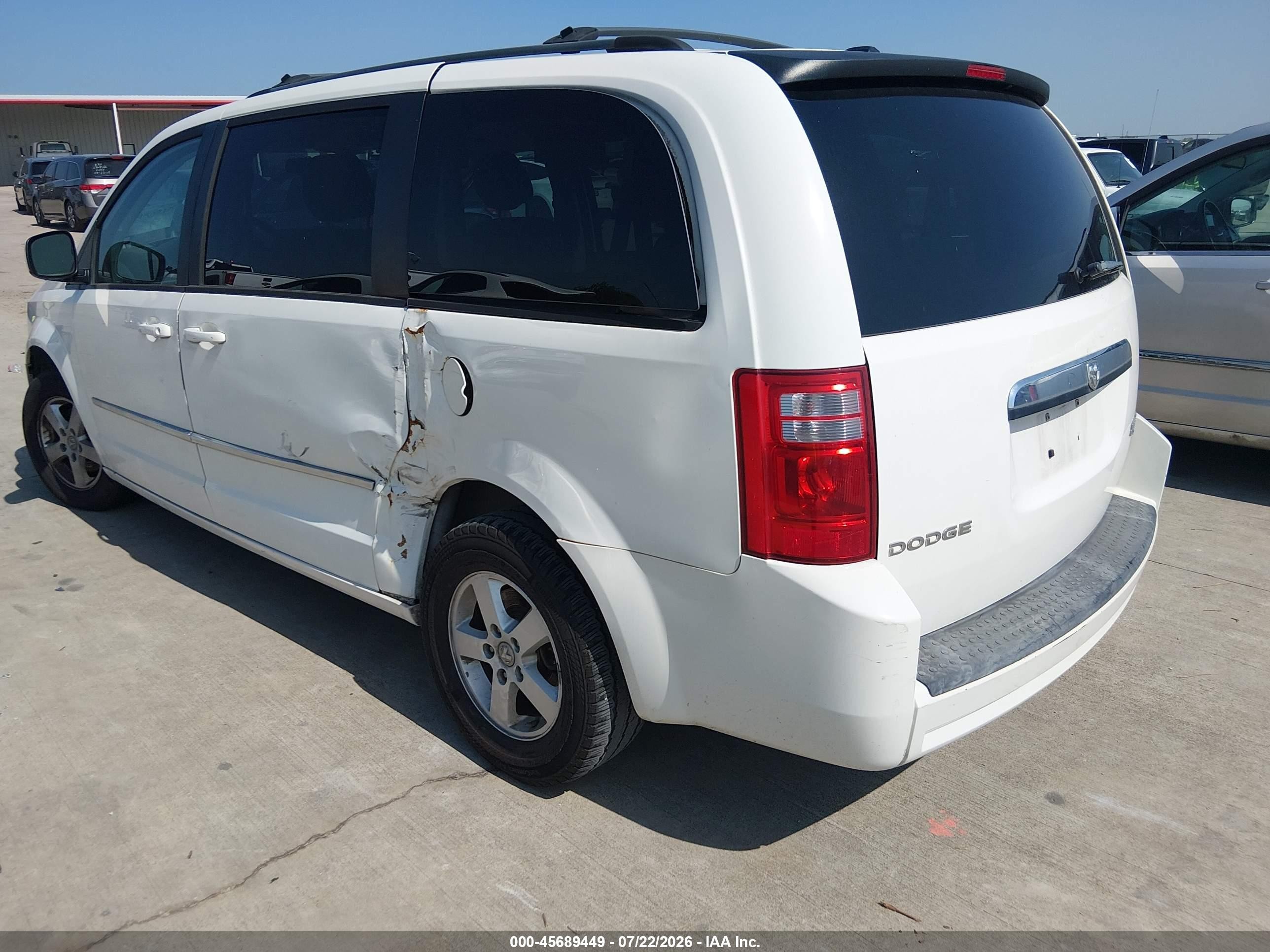 2010 Dodge Grand Caravan Sxt White vin: 2D4RN5D17AR256459