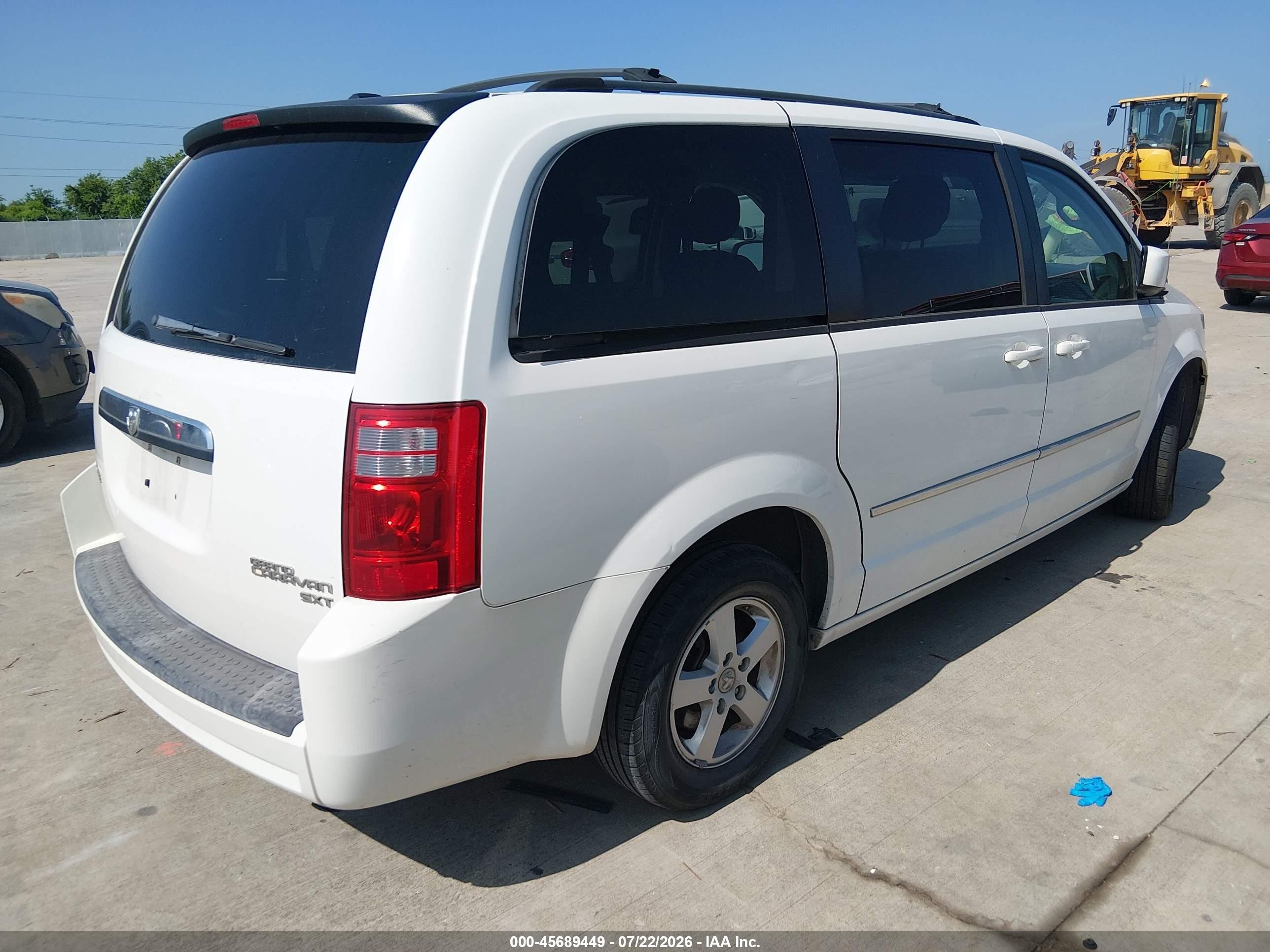 2010 Dodge Grand Caravan Sxt White vin: 2D4RN5D17AR256459