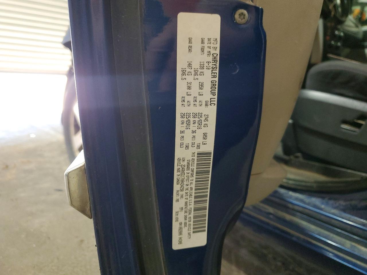 2010 Dodge Grand Caravan Sxt Blue vin: 2D4RN5D17AR434290