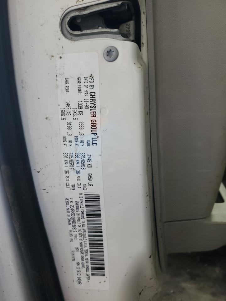 2010 Dodge Grand Caravan Sxt White vin: 2D4RN5D18AR190813