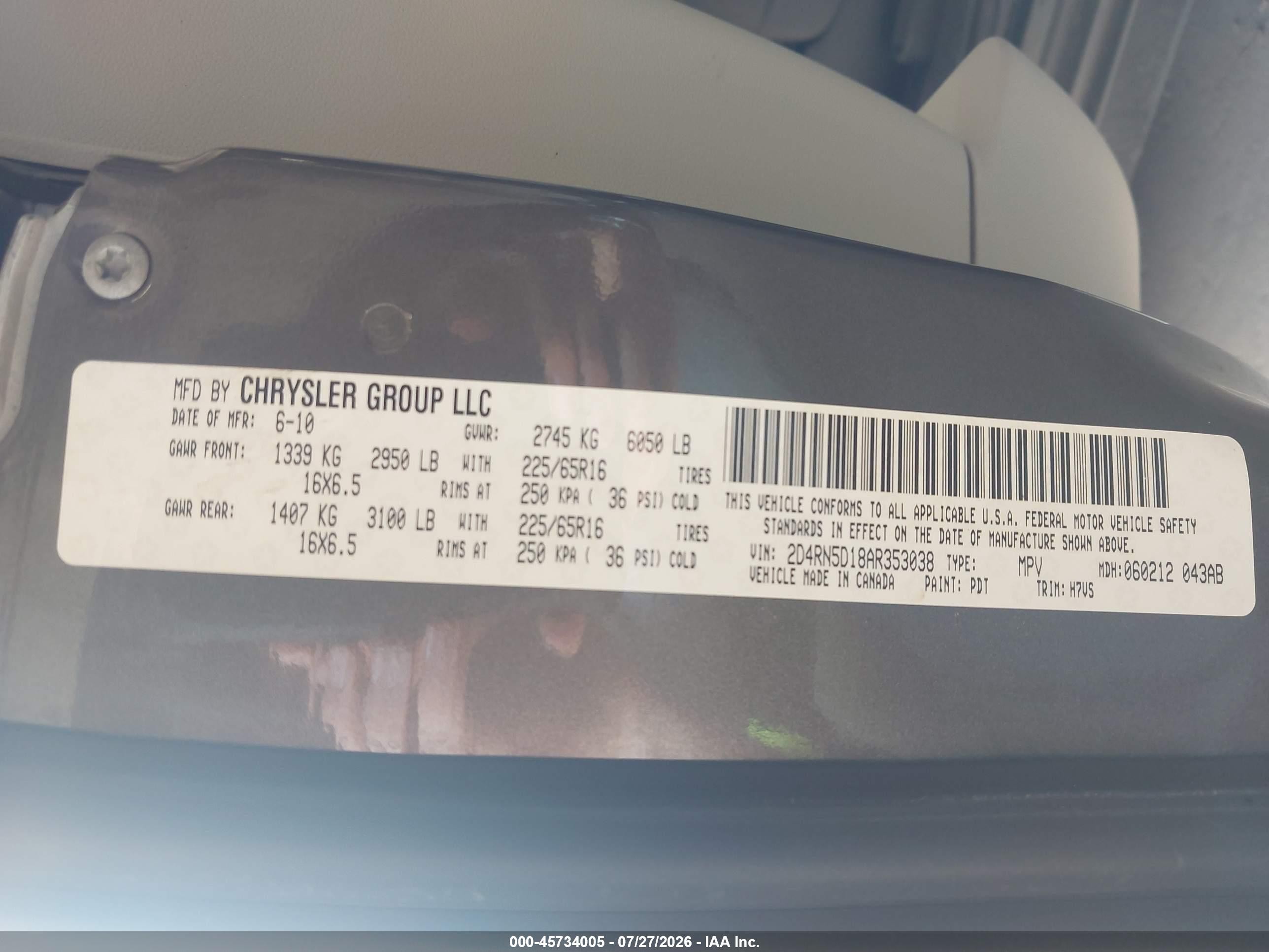 2010 Dodge Grand Caravan Sxt Gray vin: 2D4RN5D18AR353038
